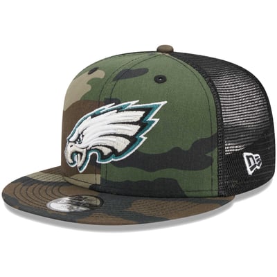 Philadelphia Eagles New Era Youth  Main Trucker 9FIFTY Snapback Hat - Camo