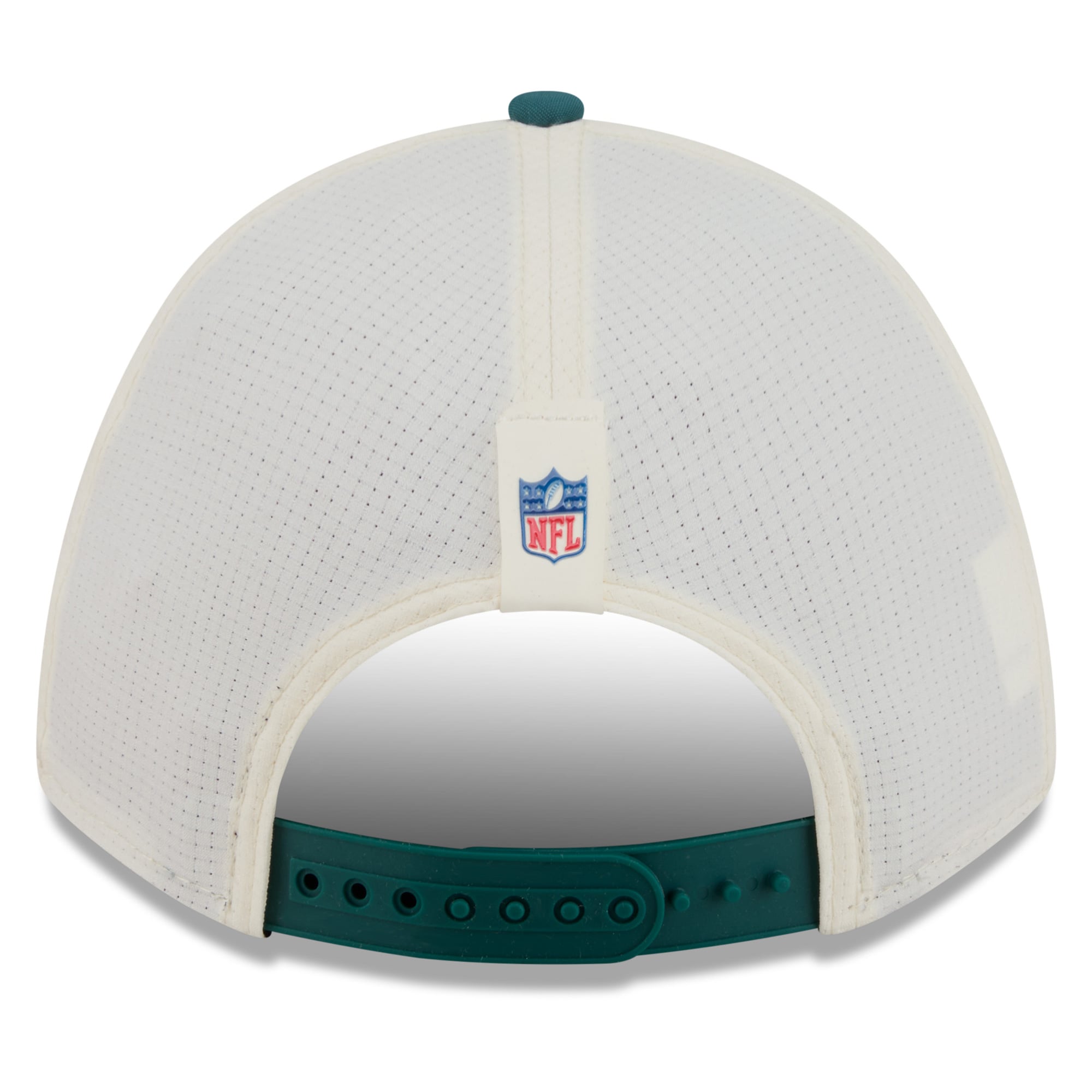 Youth New Era Cream/Midnight Green Philadelphia Eagles 2026 Training Camp 9FORTY M-Crown Adjustable Hat