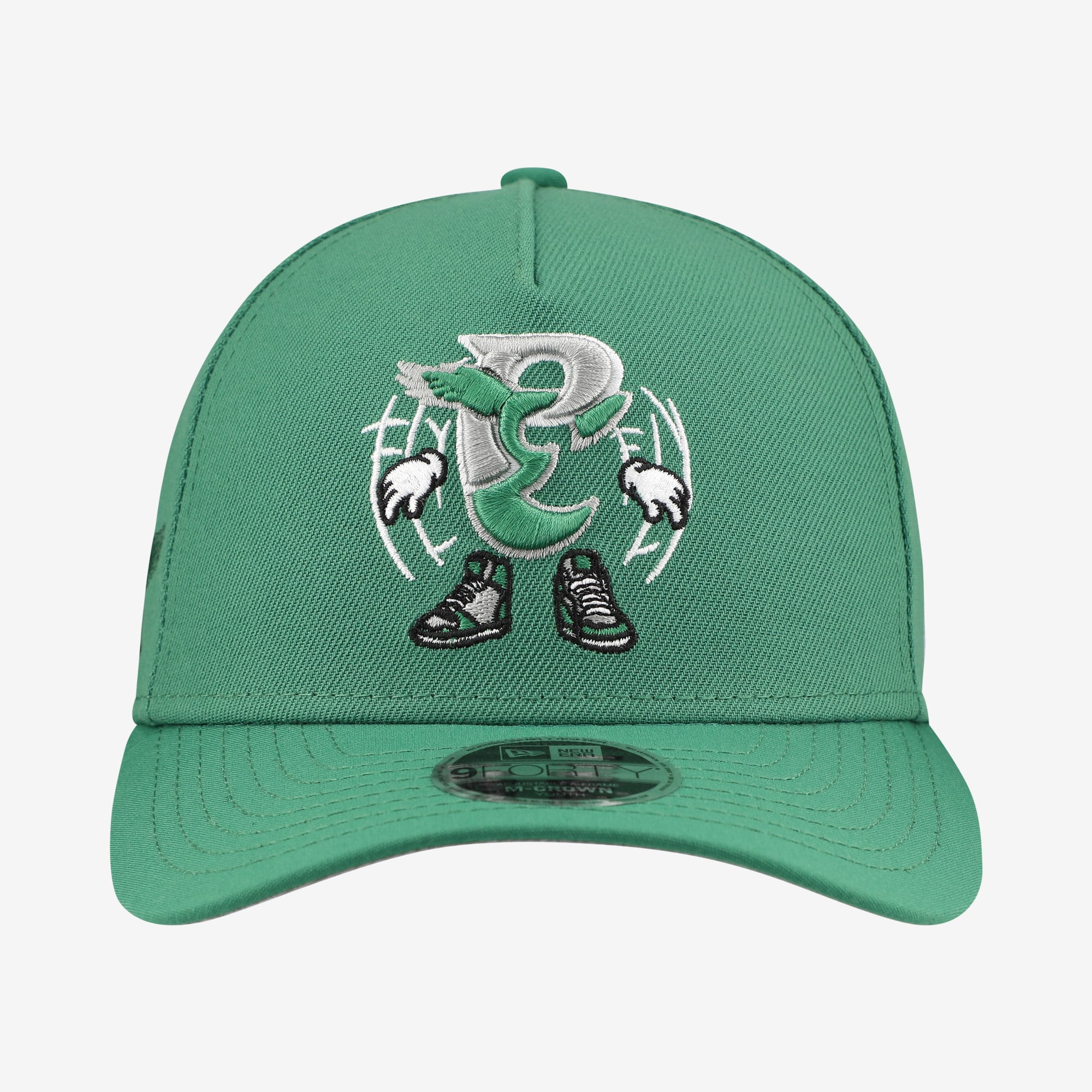 Casquette ajustable New Era Kelly Green Philadelphia Eagles 9FORTY pour jeunes