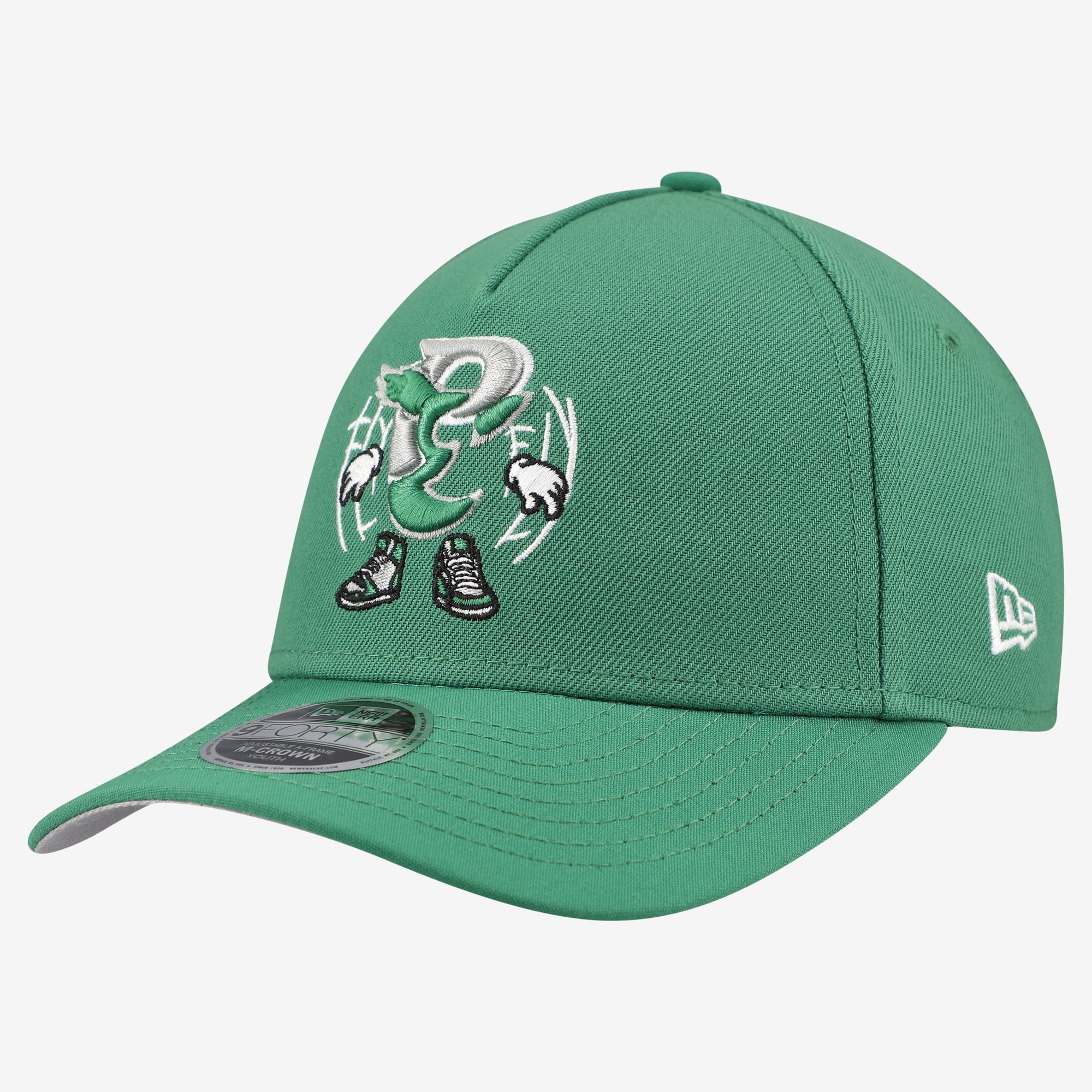 Casquette ajustable New Era Kelly Green Philadelphia Eagles 9FORTY pour jeunes