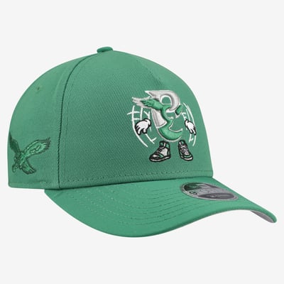Philadelphia Eagles New Era Youth Cartoon 9FORTY A-Frame Adjustable Hat - Kelly Green
