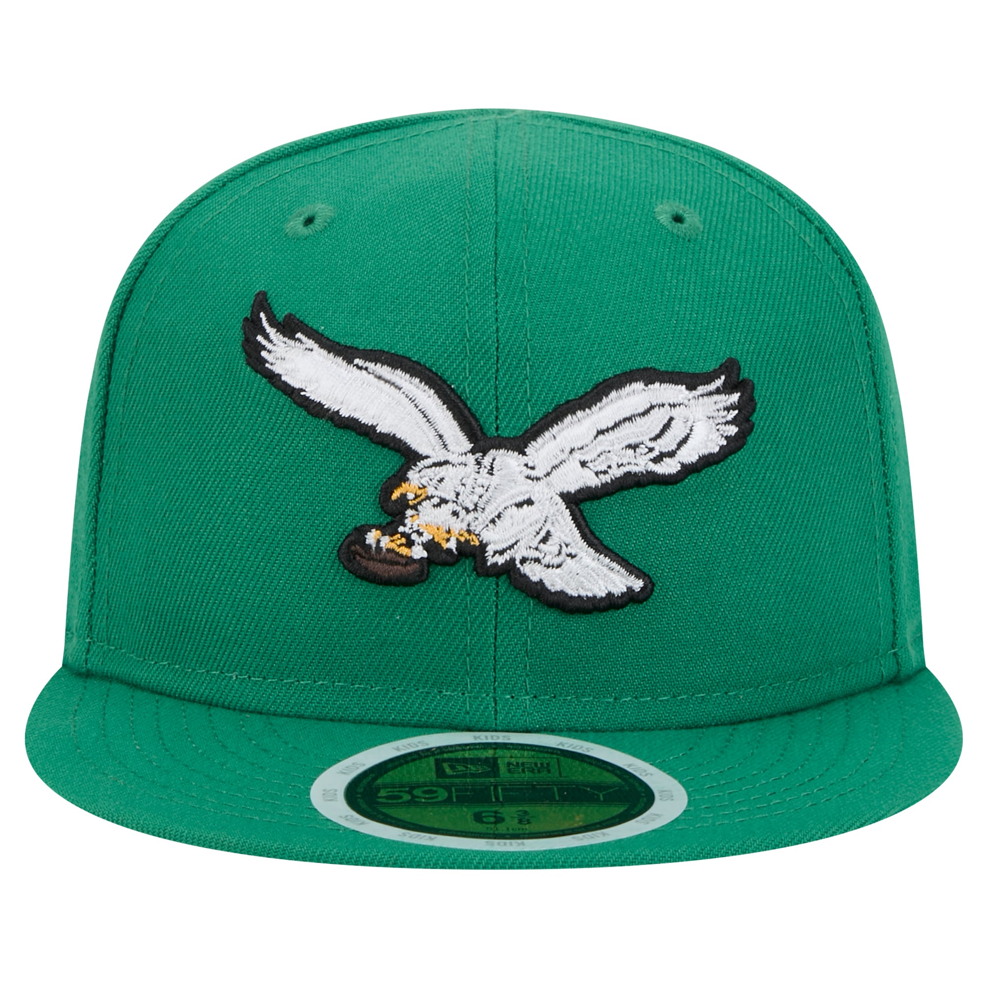 Casquette ajustée 59FIFTY Philadelphia Eagles de New Era pour jeunes, vert Kelly