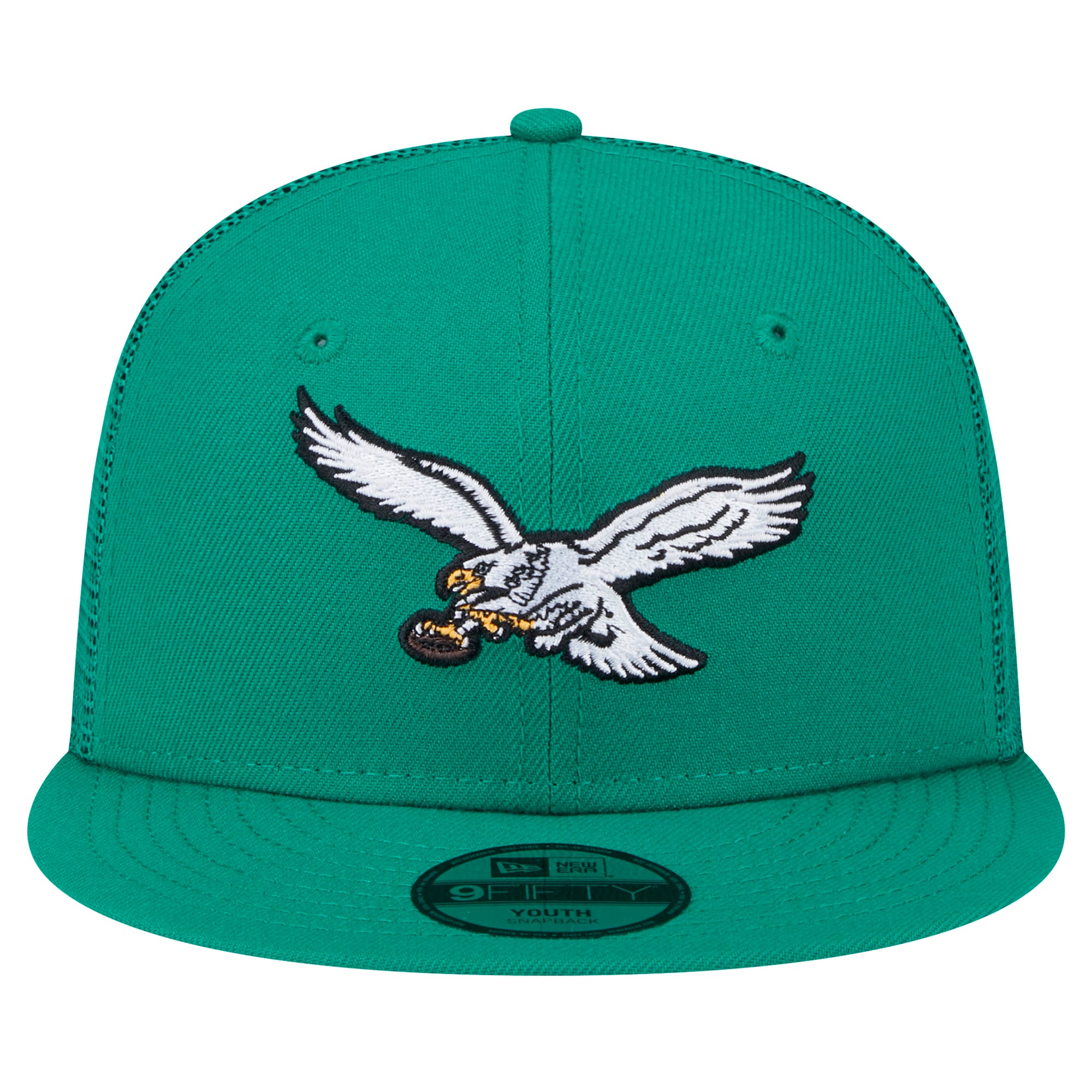 Casquette Snapback 9FIFTY pour jeunes des Philadelphia Eagles Main Trucker New Era vert nuit