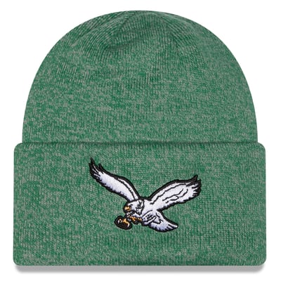 Philadelphia Eagles New Era Youth Throwback Marled Cuffed Knit Hat - Kelly Green