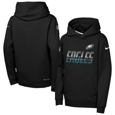 Philadelphia Eagles Nike Youth Sideline Dri-FIT Hoodie - Black