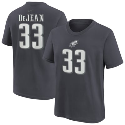 Cooper DeJean Philadelphia Eagles Nike Youth Name & Number T-Shirt - Anthracite
