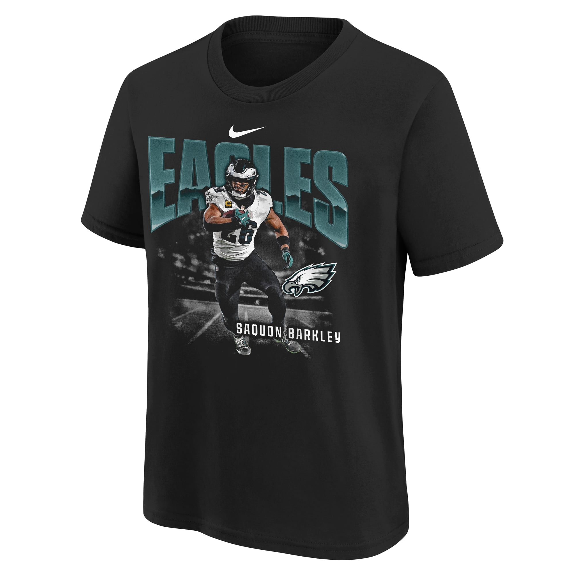 T-shirt oversize Nike Saquon Barkley noir des Eagles de Philadelphie pour jeunes