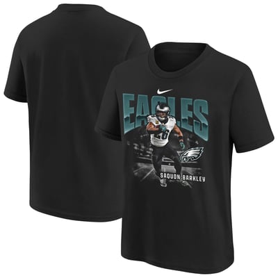 Saquon Barkley Philadelphia Eagles Nike Youth Oversized Player T-Shirt - Black