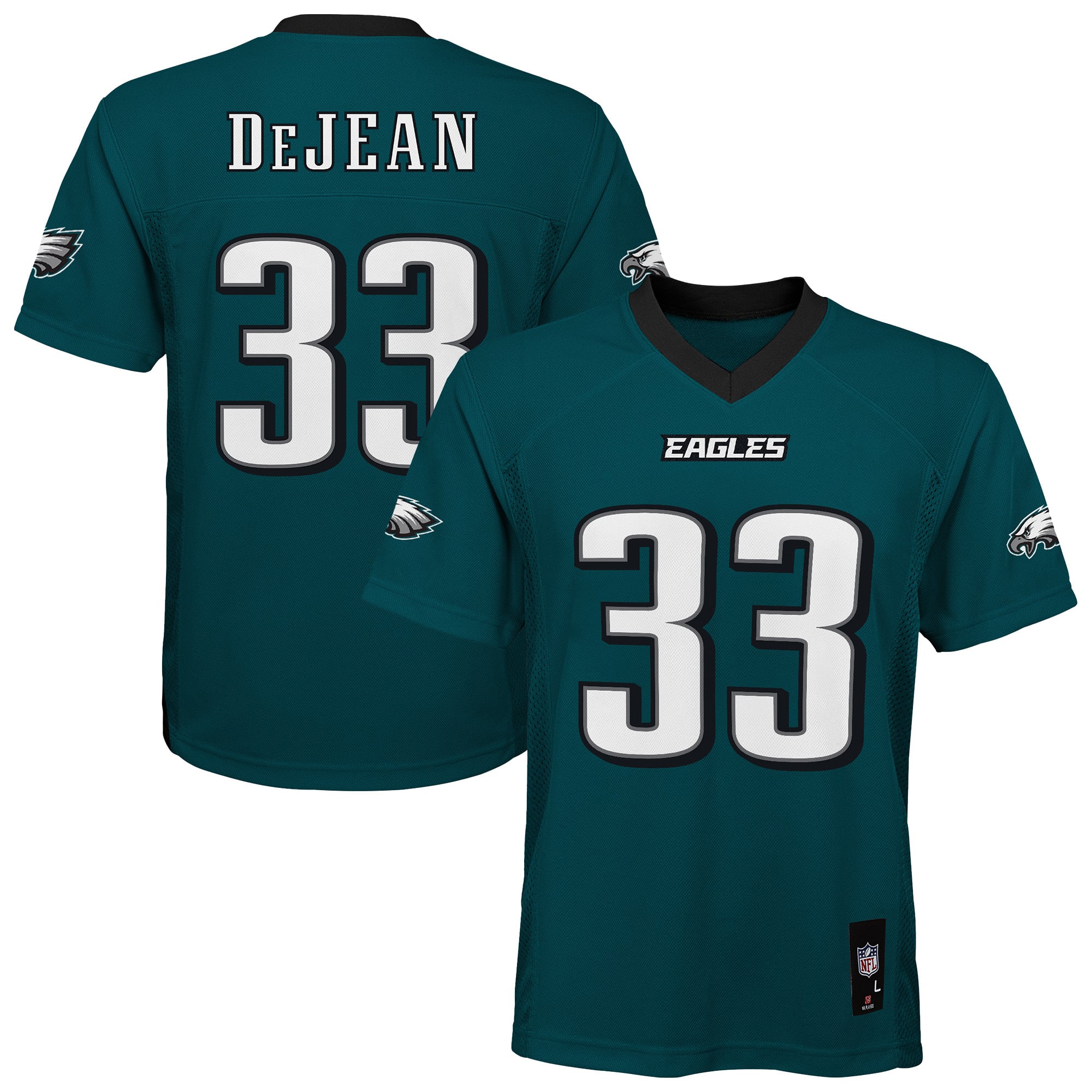 Maillot réplique de l'équipe des Eagles Philadelphie, vert nuit, Cooper DeJean, pour jeunes, Outerstuff