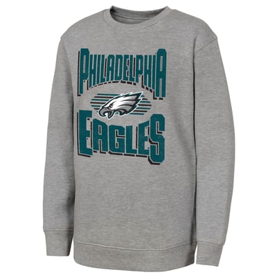 Philadelphia Eagles Outerstuff Youth Jet Stream Sweatshirt - Gray