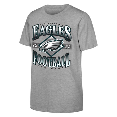  Philadelphia Eagles Outerstuff Youth NFL Of Days Past T-Shirt - Heather Gray