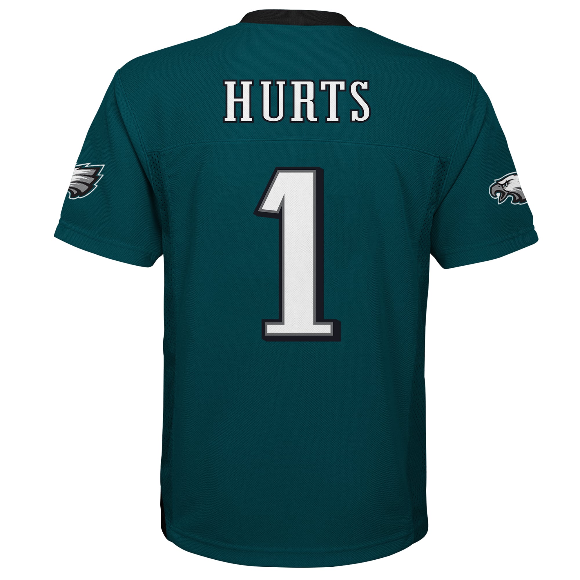Youth Outerstuff Jalen Hurts Midnight Green Philadelphia Eagles Team Replica Jersey