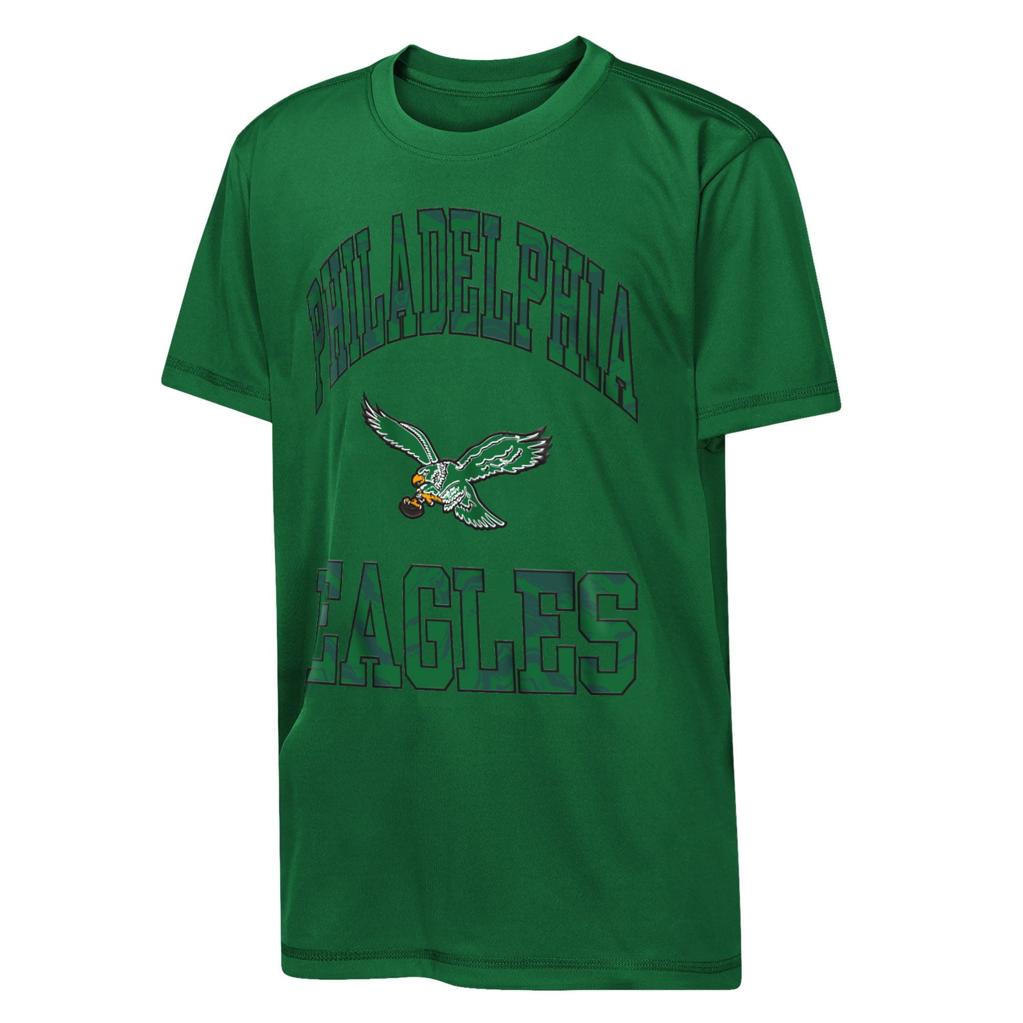 T-shirt Youth Outerstuff Kelly Green Philadelphia Eagles Retro Collection Swat