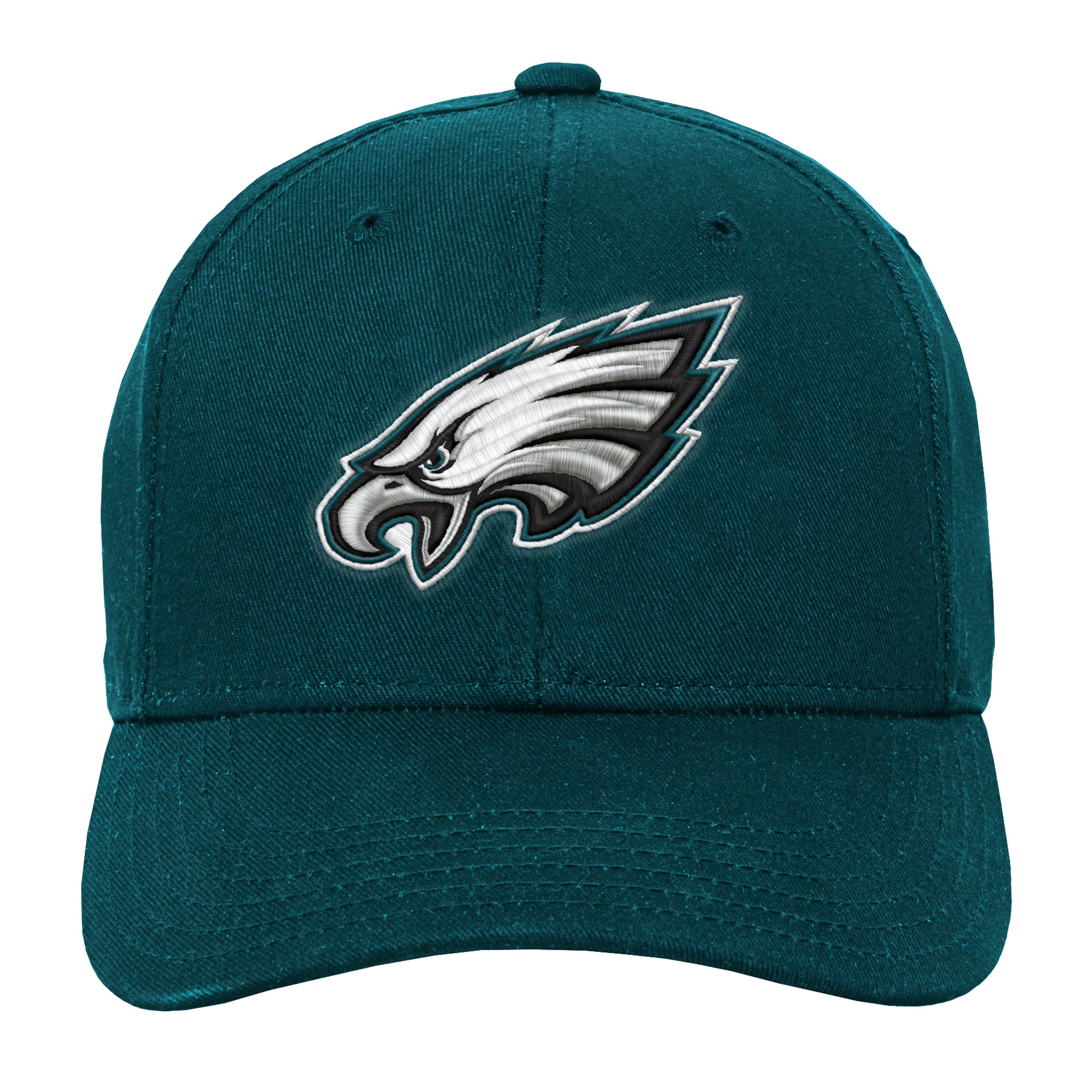 Casquette à visière plate pré-courbée vert nuit Youth Outerstuff Philadelphia Eagles
