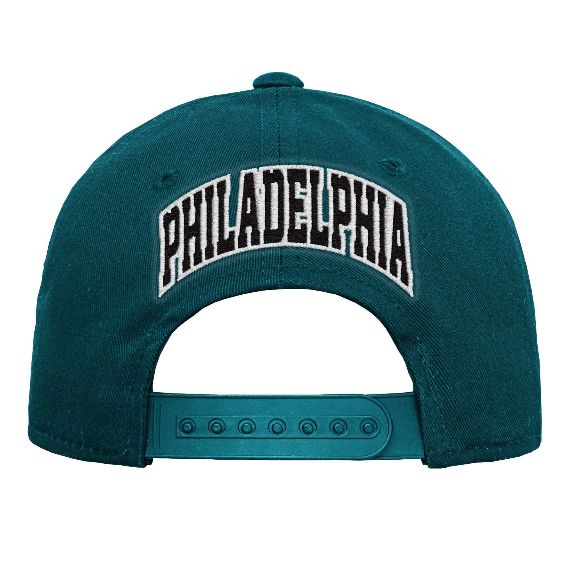 Casquette à visière plate pré-courbée vert nuit Youth Outerstuff Philadelphia Eagles