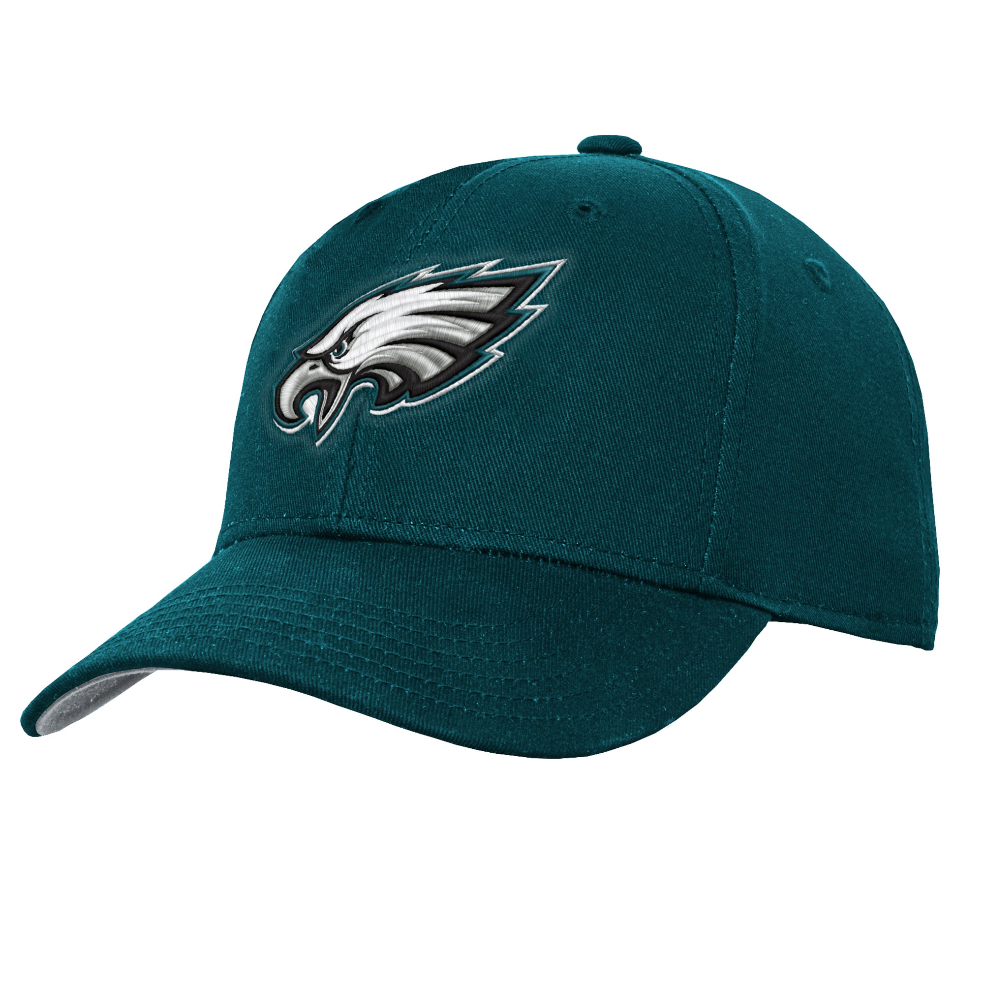 Casquette à visière plate pré-courbée vert nuit Youth Outerstuff Philadelphia Eagles