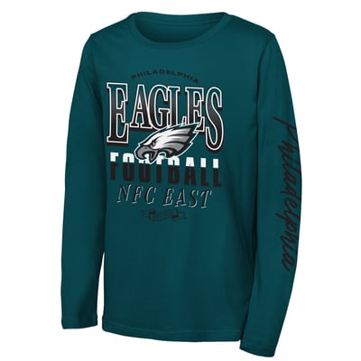 Philadelphia Eagles Outerstuff Youth Real Ones Long Sleeve T-Shirt - Midnight Green