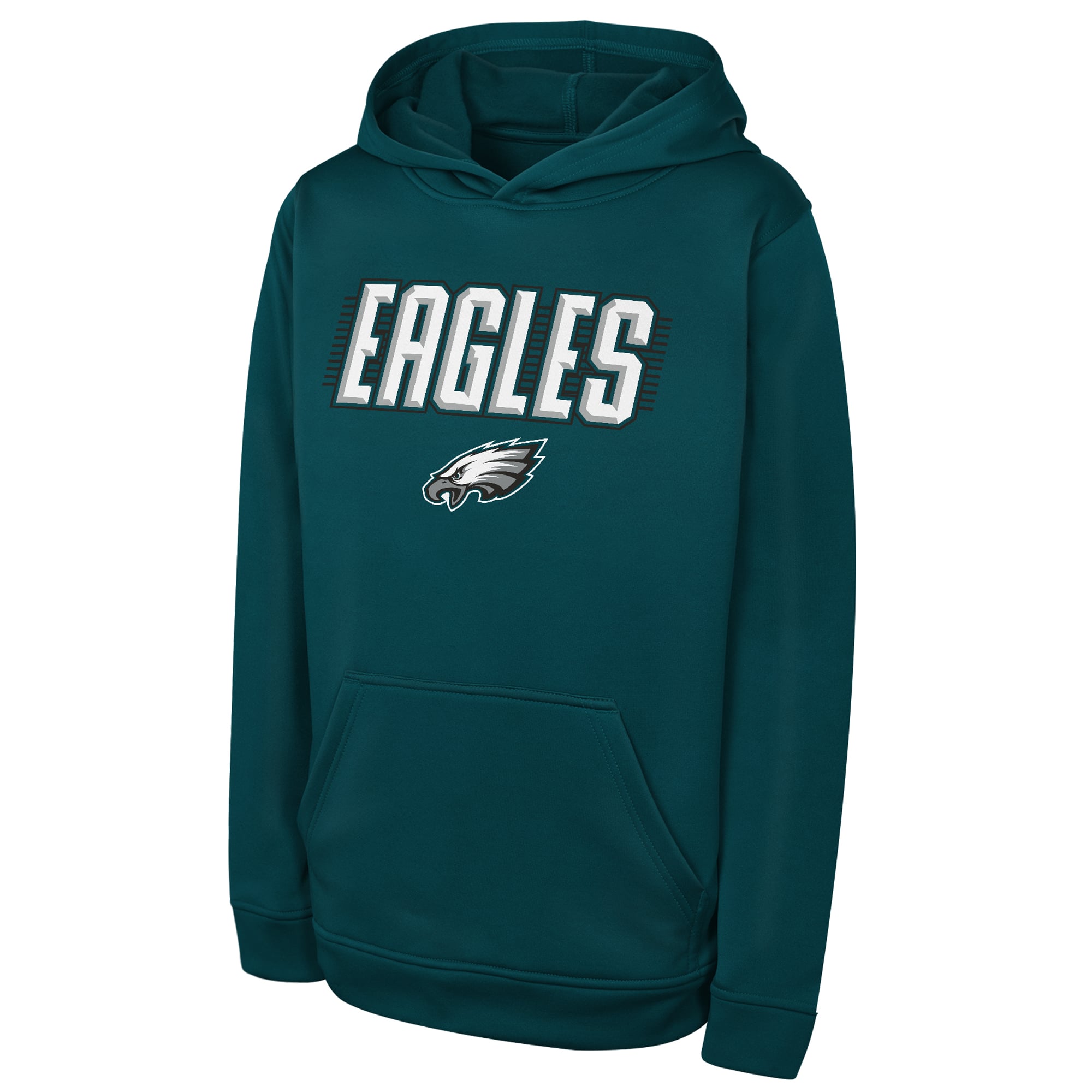 Sweat à capuche Youth Outerstuff vert nuit Philadelphia Eagles Sack Party Performance