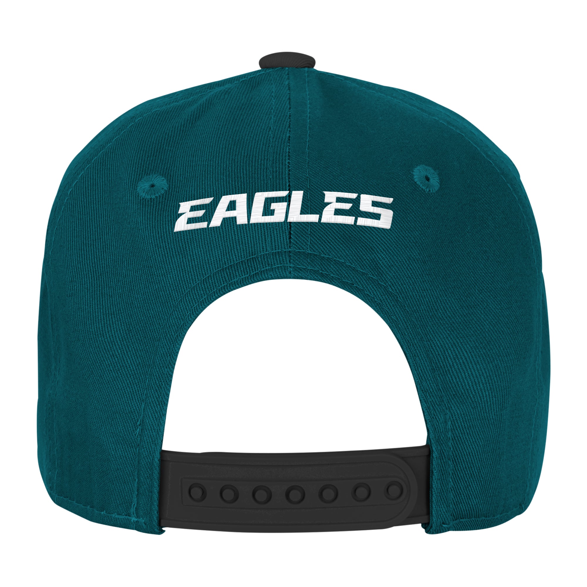 Casquette snapback à visière plate vert nuit/noir des Eagles de Philadelphie pour jeunes