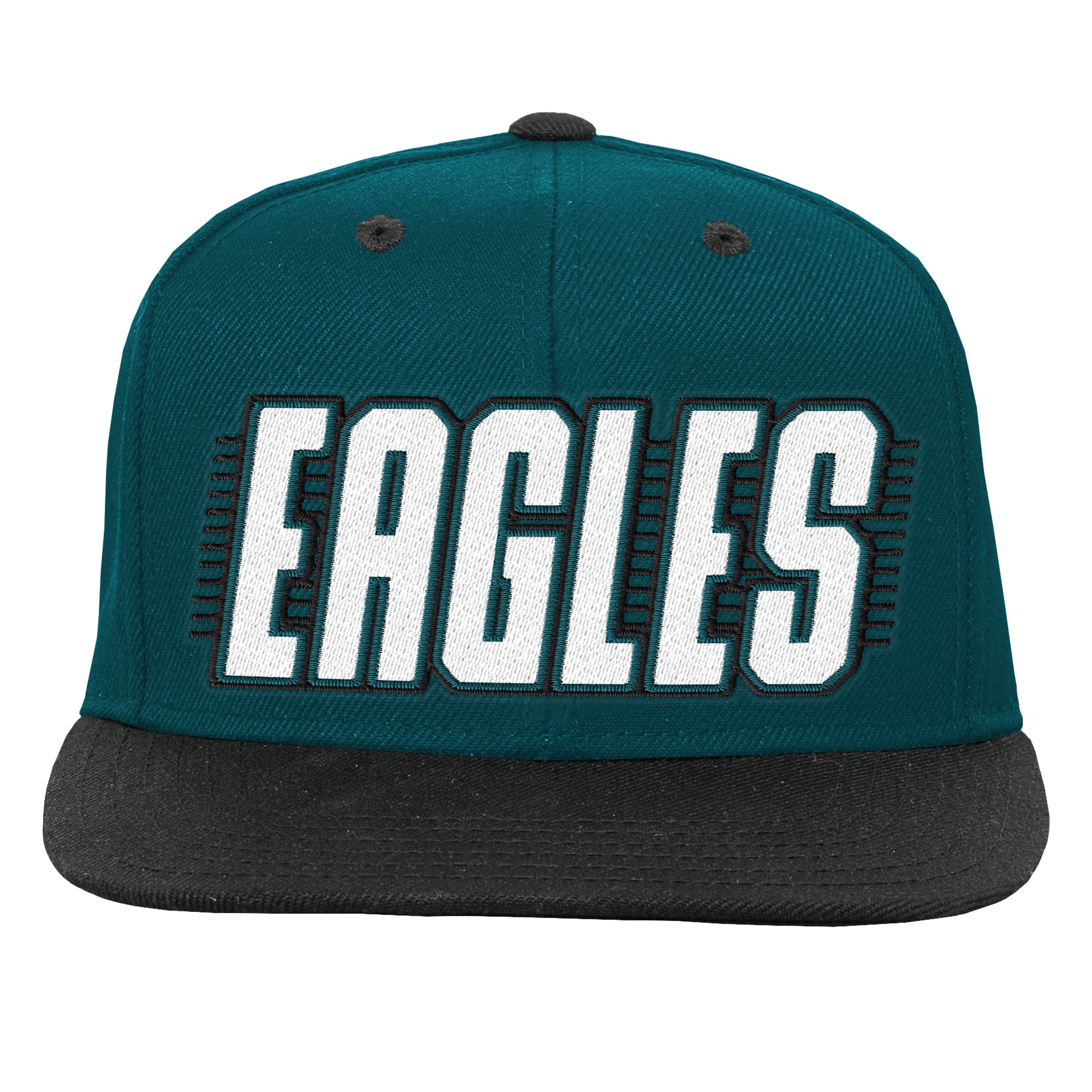 Casquette snapback Youth Outerstuff vert nuit/noir des Eagles de Philadelphie