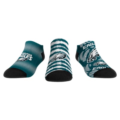  Philadelphia Eagles Rock Em Youth Make Some Noise Three-Pack Low-Cut Socks Set - Green