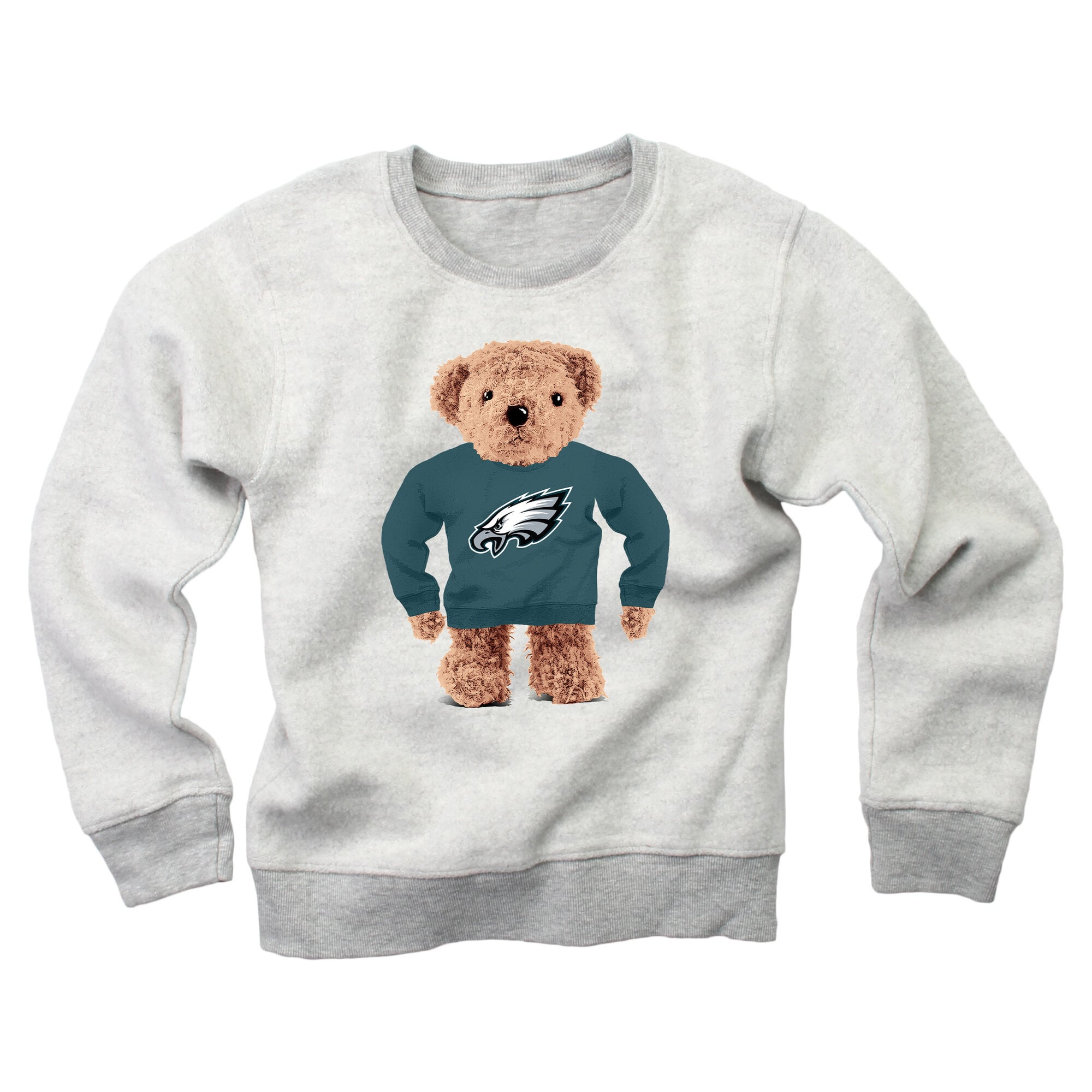 Sweat-shirt en polaire inversée Wes & Willy Gray Philadelphia Eagles pour enfants