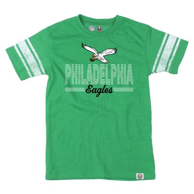 Philadelphia Eagles Wes & Willy Youth Football Jersey T-Shirt - Kelly Green