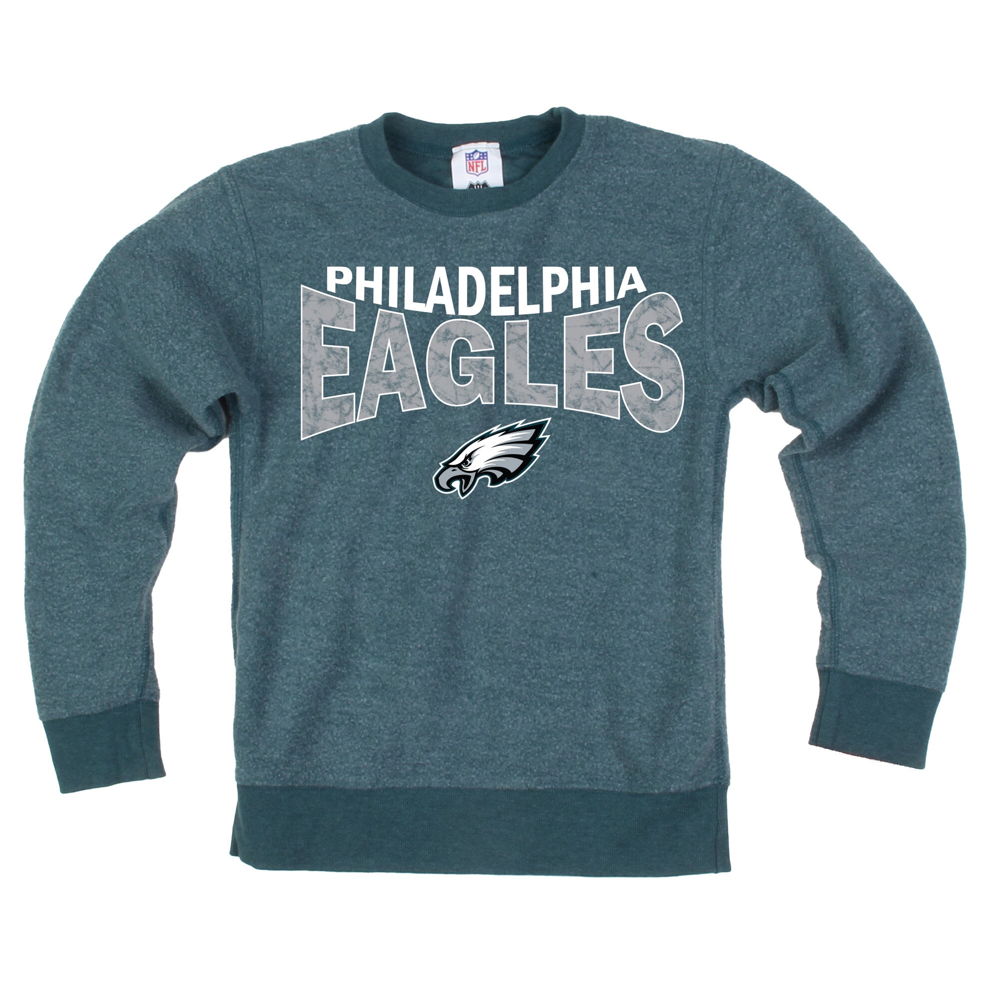 Youth Wes & Willy  Midnight Green Philadelphia Eagles Reversible Fleece Sweatshirt