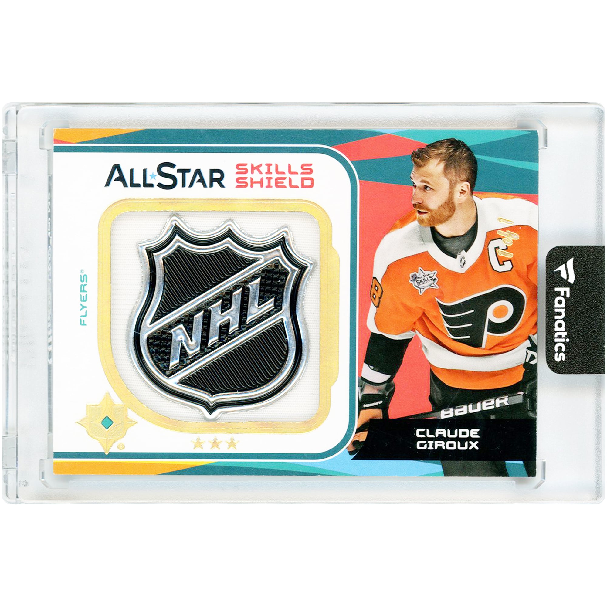 Carte Claude Giroux Philadelphia Flyers 2019-20 Upper Deck Ultimate All Star Game NHL Shield Relic #SS-CG #1/1