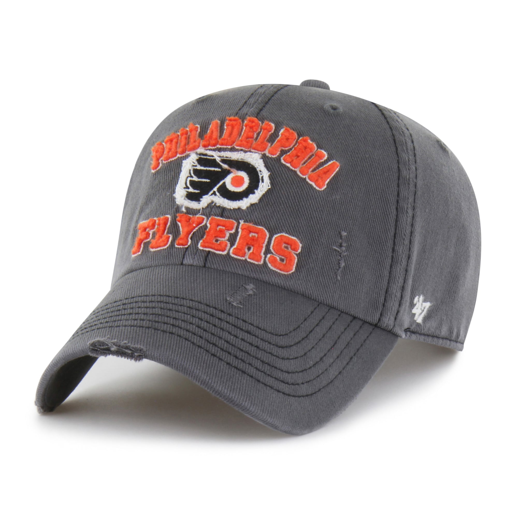 Casquette ajustable Philadelphia Flyers Seymoore noire '47 avec application vieillie