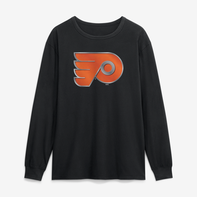 Philadelphia Flyers  Metallic Mascot Long Sleeve T-Shirt - Black