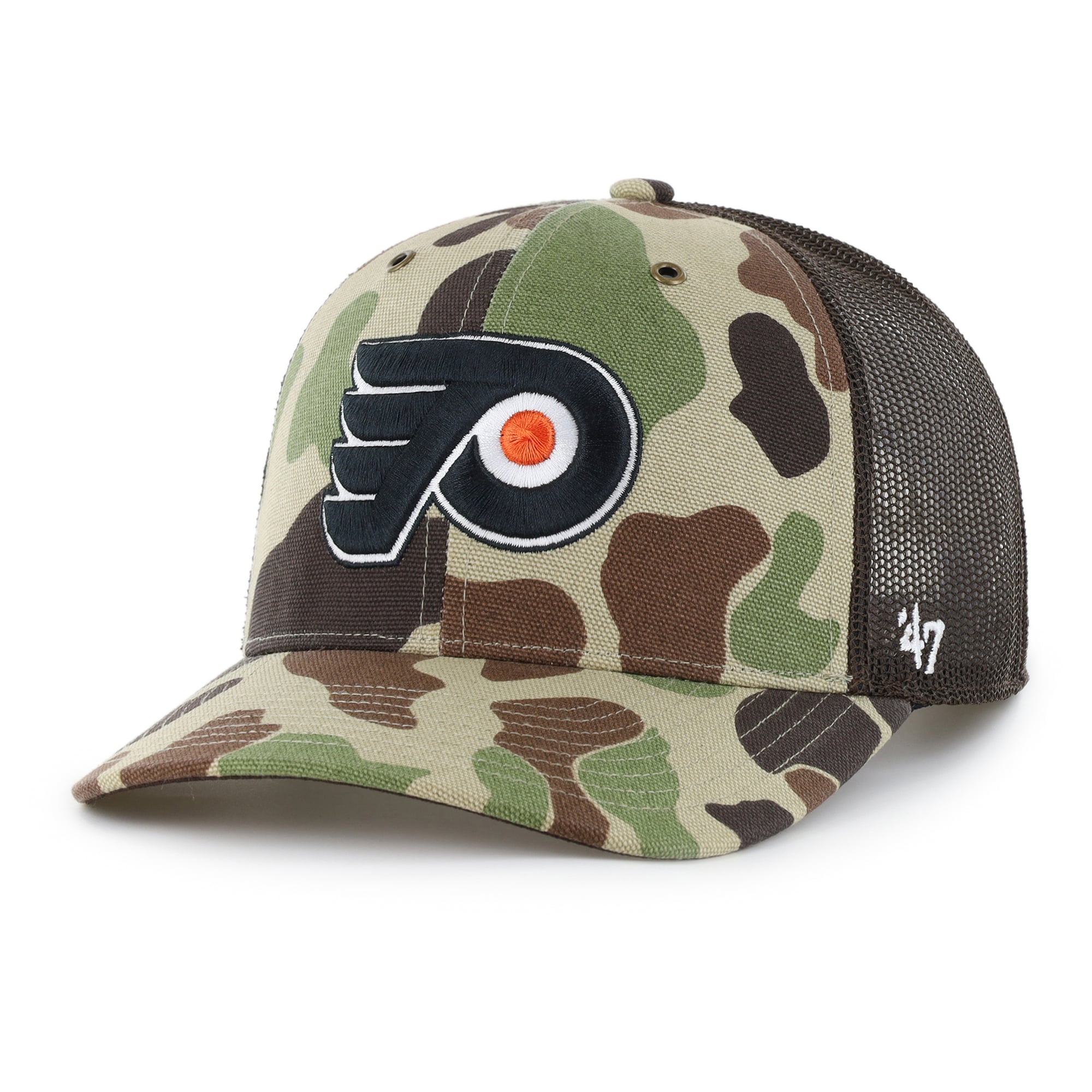 Casquette trucker ajustable Carhartt x '47 Duck Camo Philadelphia Flyers pour homme