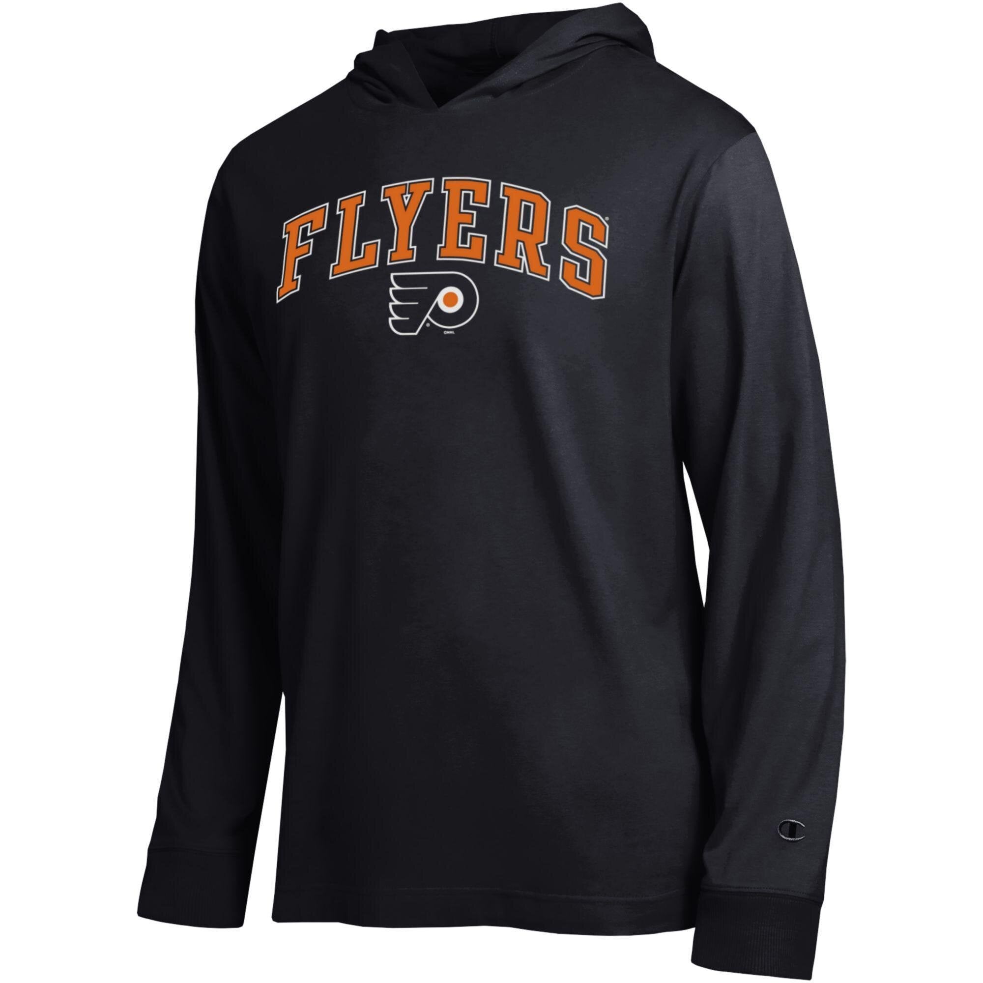 T-shirt à manches longues et capuche léger Champion noir Philadelphia Flyers All-Star pour homme
