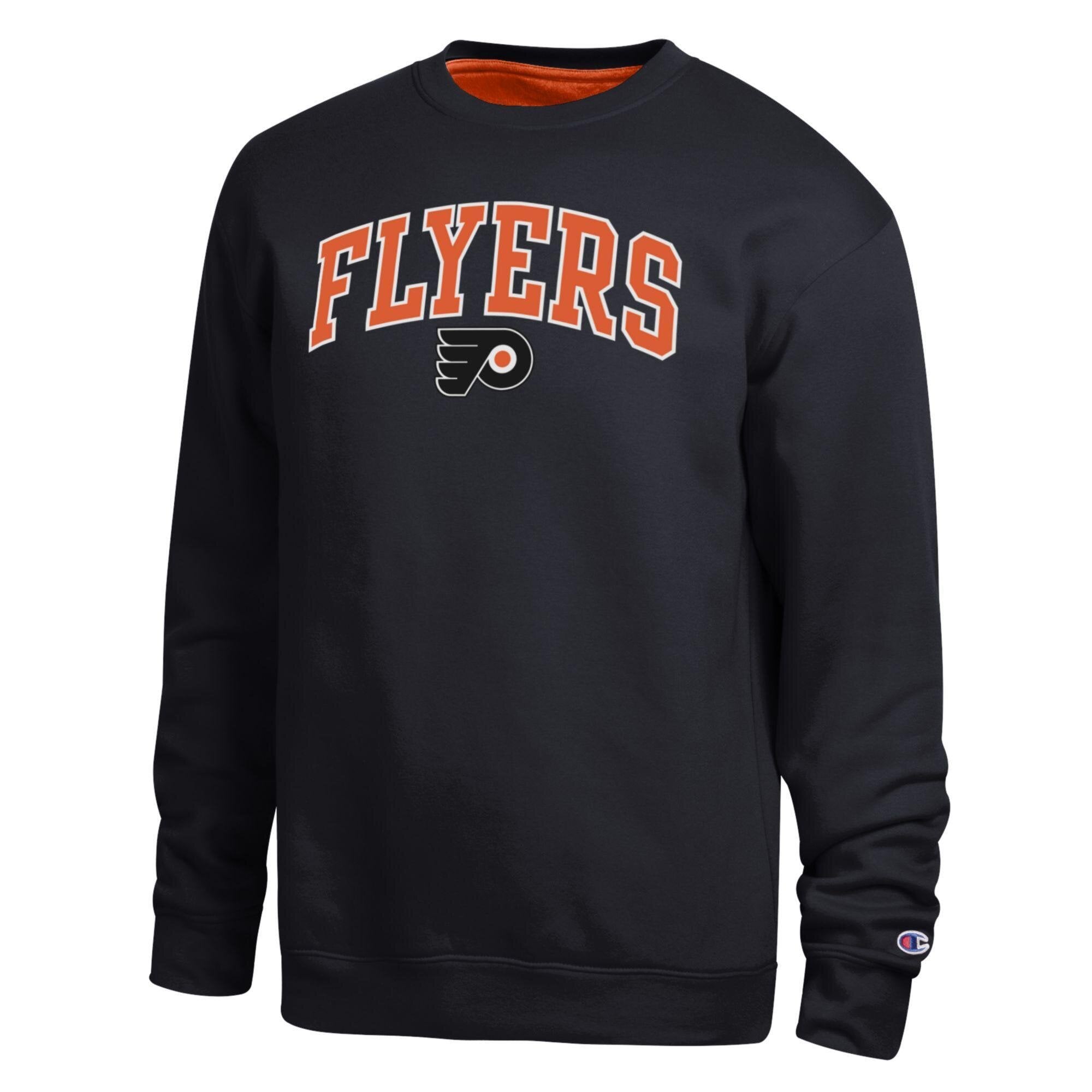 Men's Champion Black Philadelphia Flyers Contrast Sweatshirt
