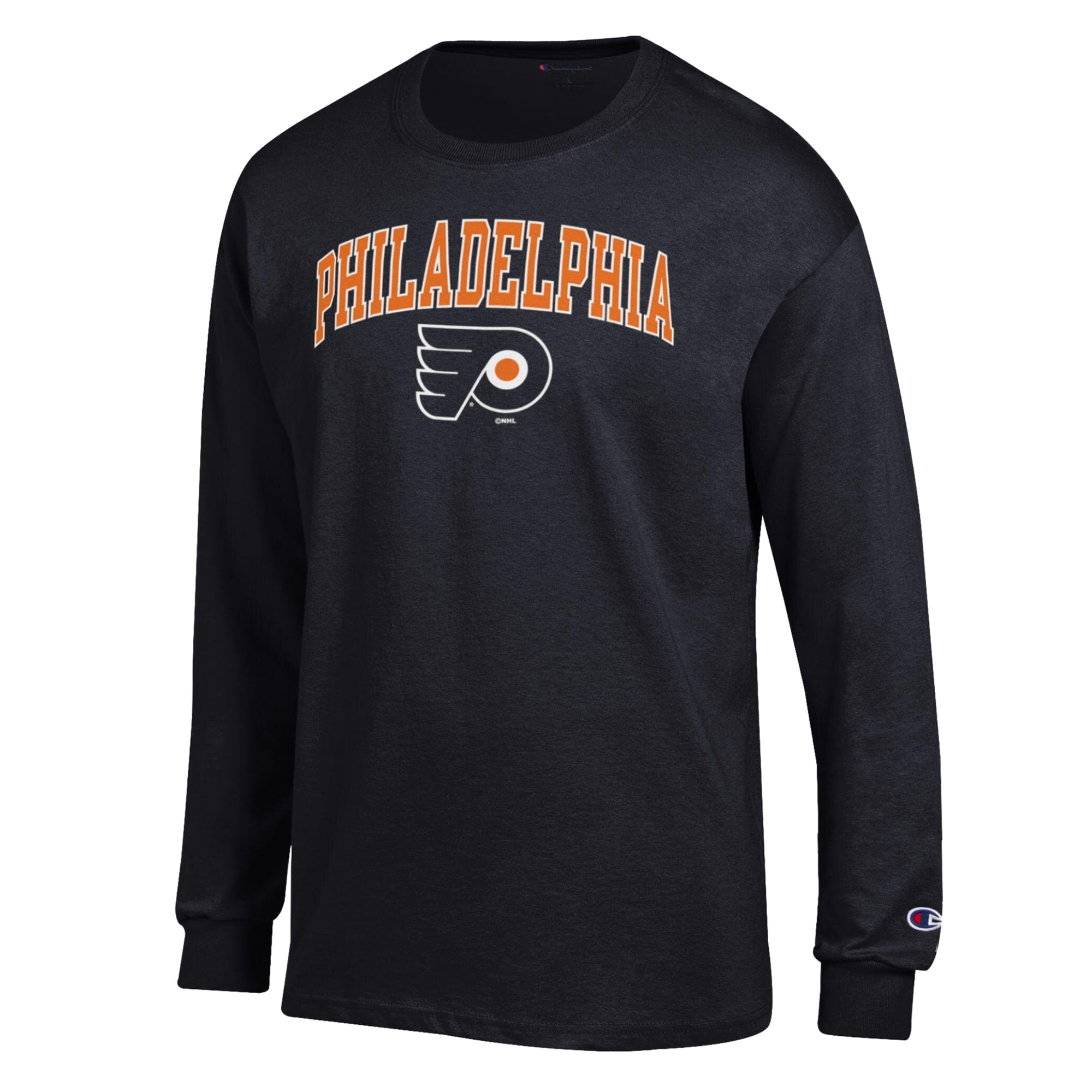 Men's Champion  Black Philadelphia Flyers Jersey Long-Sleeve T-Shirt