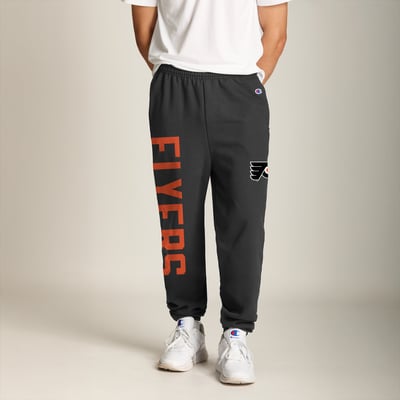 Philadelphia Flyers Champion Powerblend Banded Fleece Sweatpants - Black