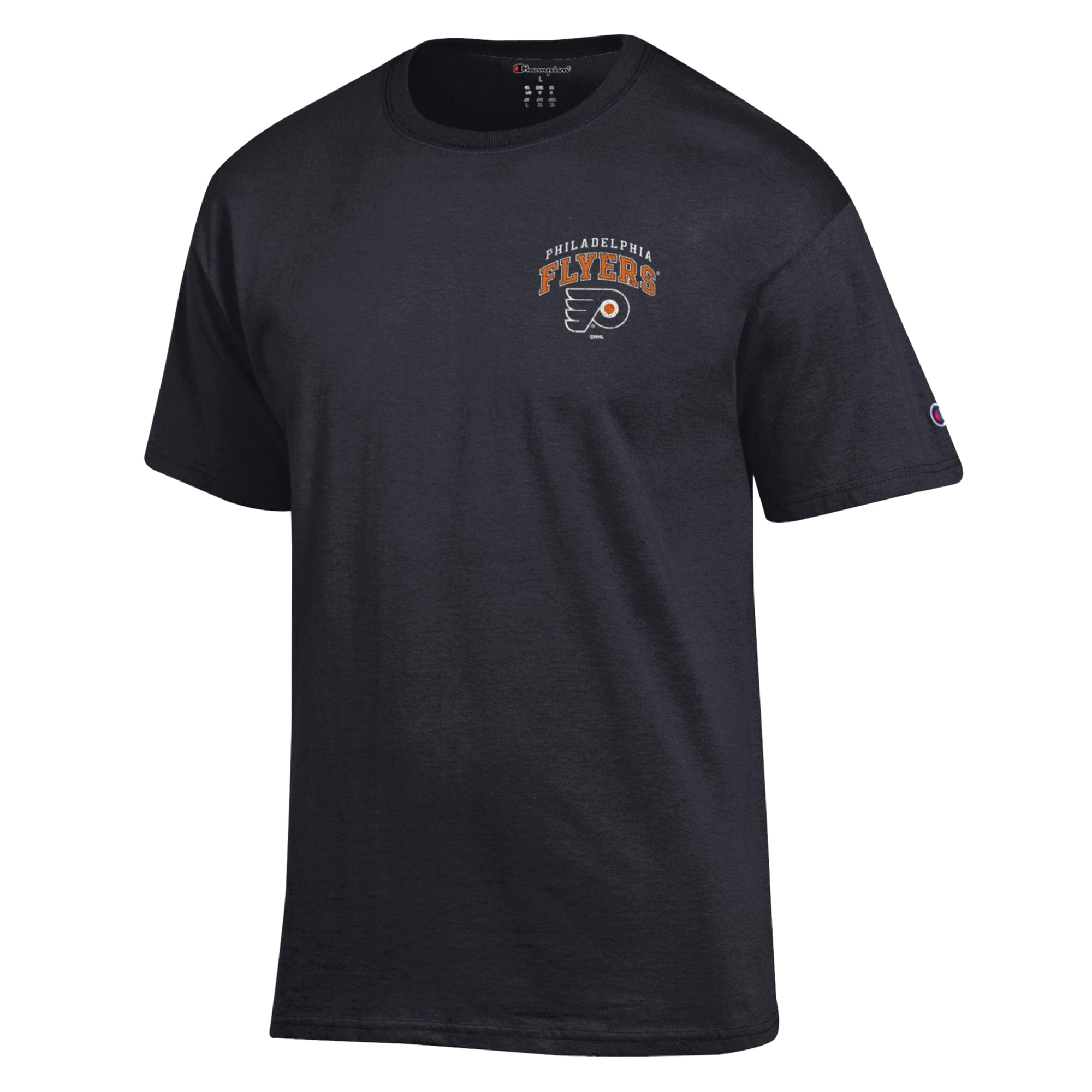 Men's Champion Black Philadelphia Flyers Stick With It Jersey T-Shirt