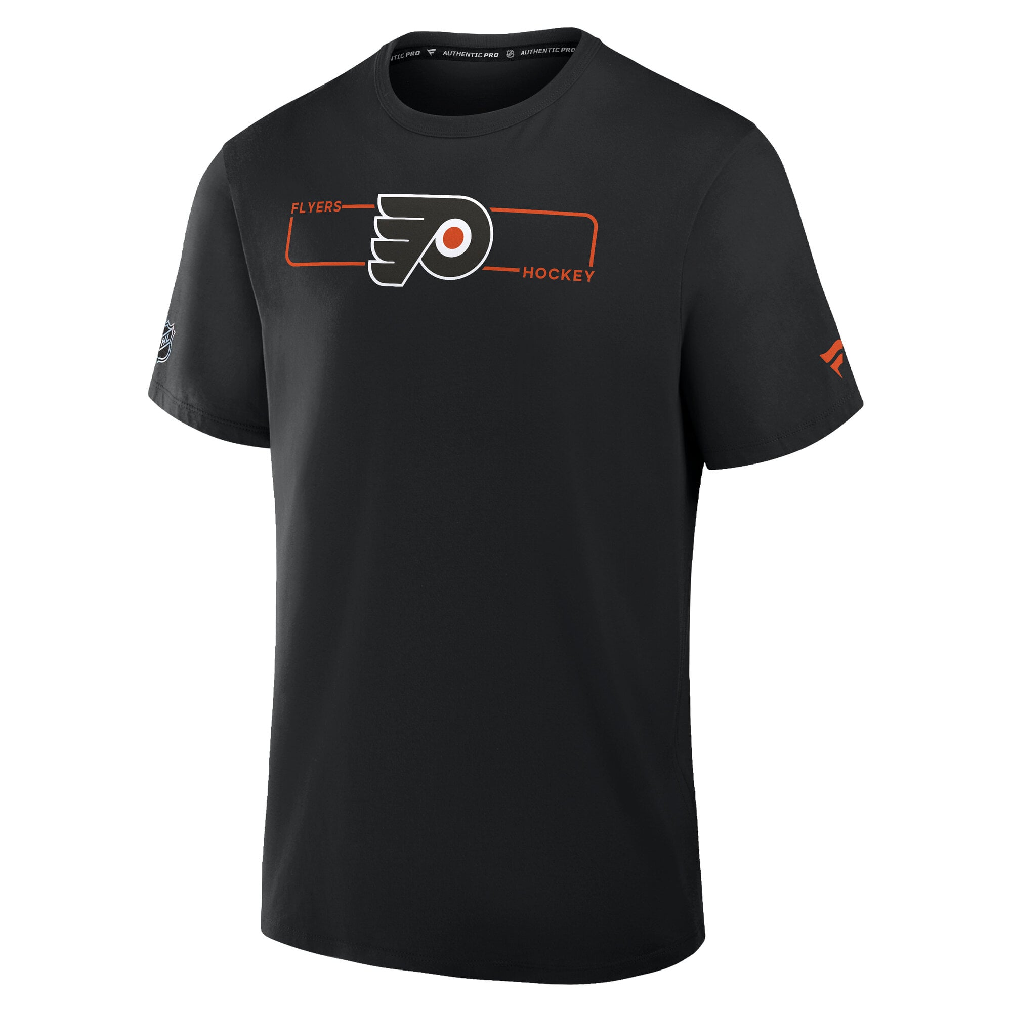 Men's Fanatics Black Philadelphia Flyers Authentic Pro Primary Logo T-Shirt