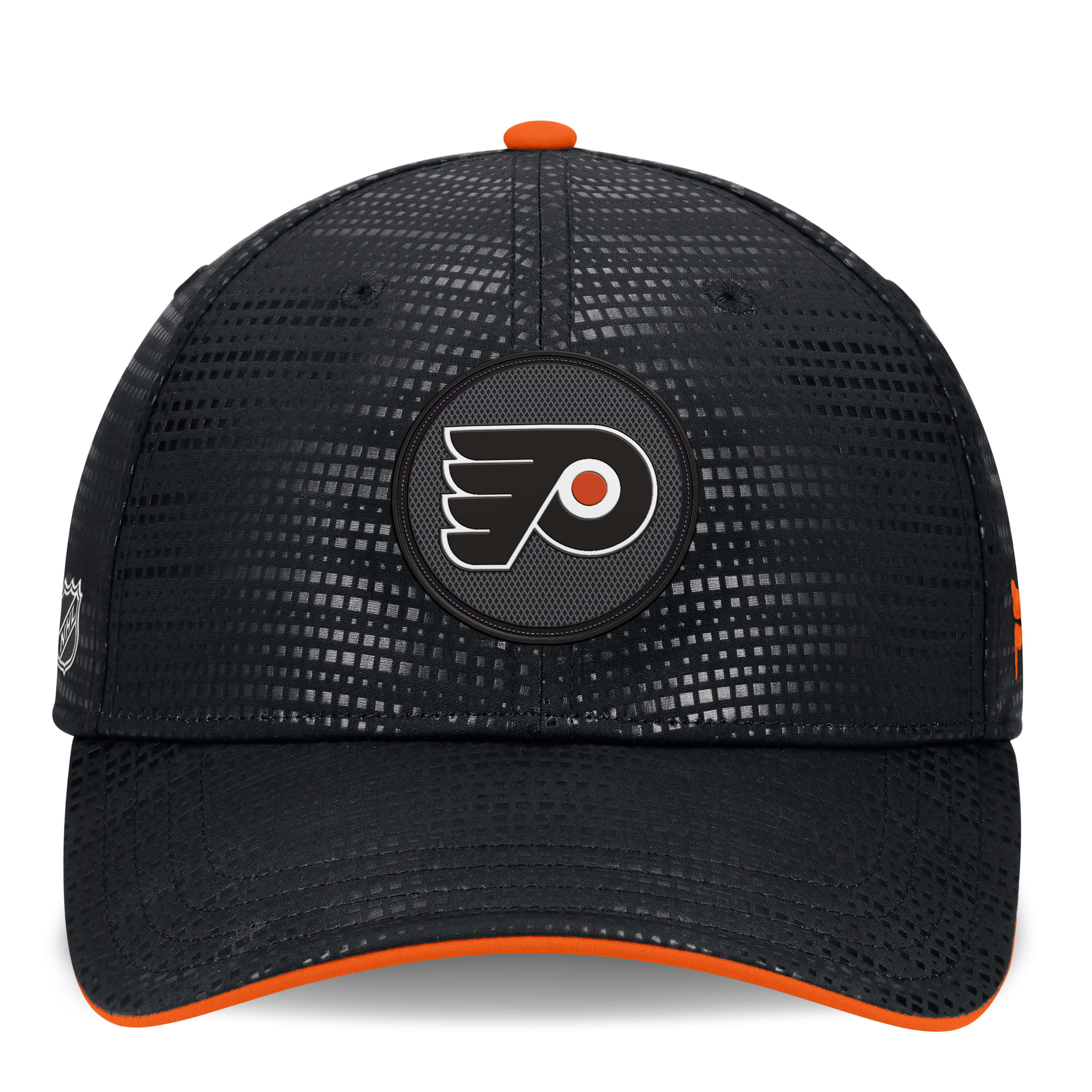 Men's Fanatics Black Philadelphia Flyers Authentic Pro Rink Debossed Stretch Fit Hat