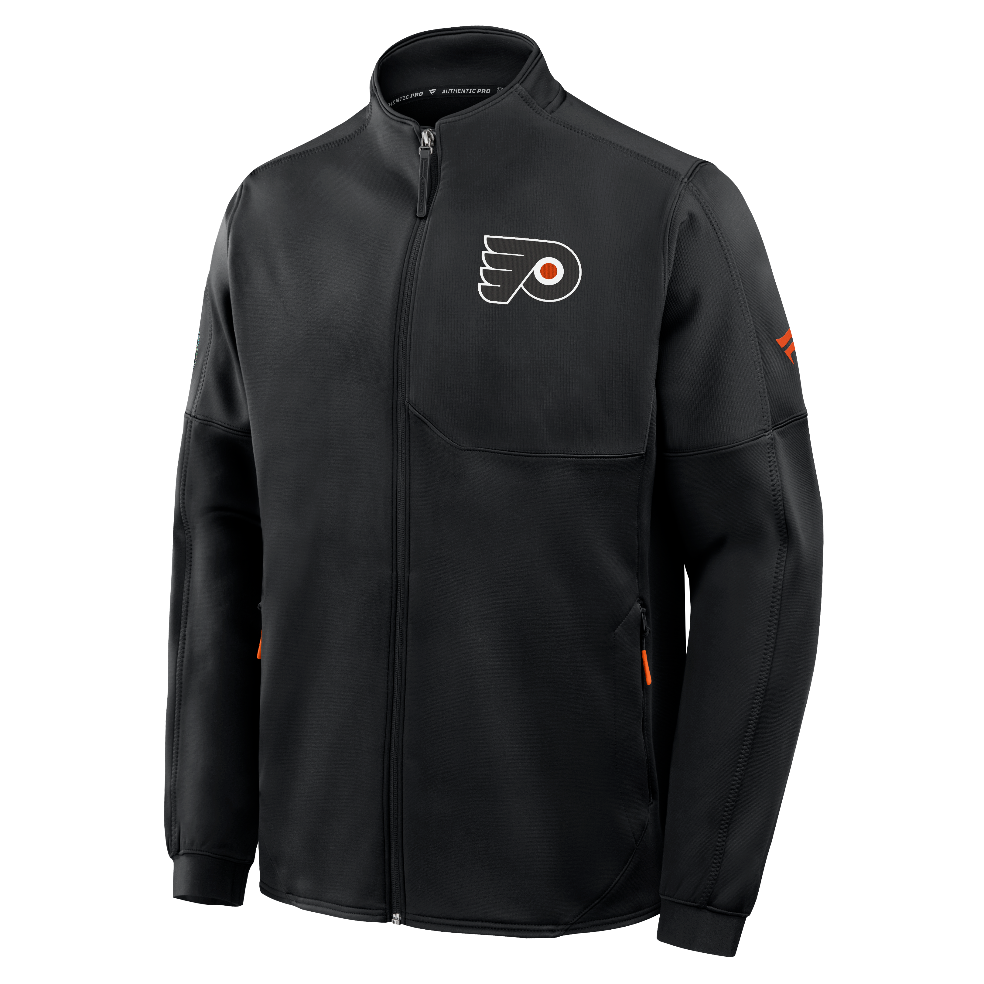 Men's Fanatics Black Philadelphia Flyers Authentic Pro Rink Fleece Full-Zip Jacket