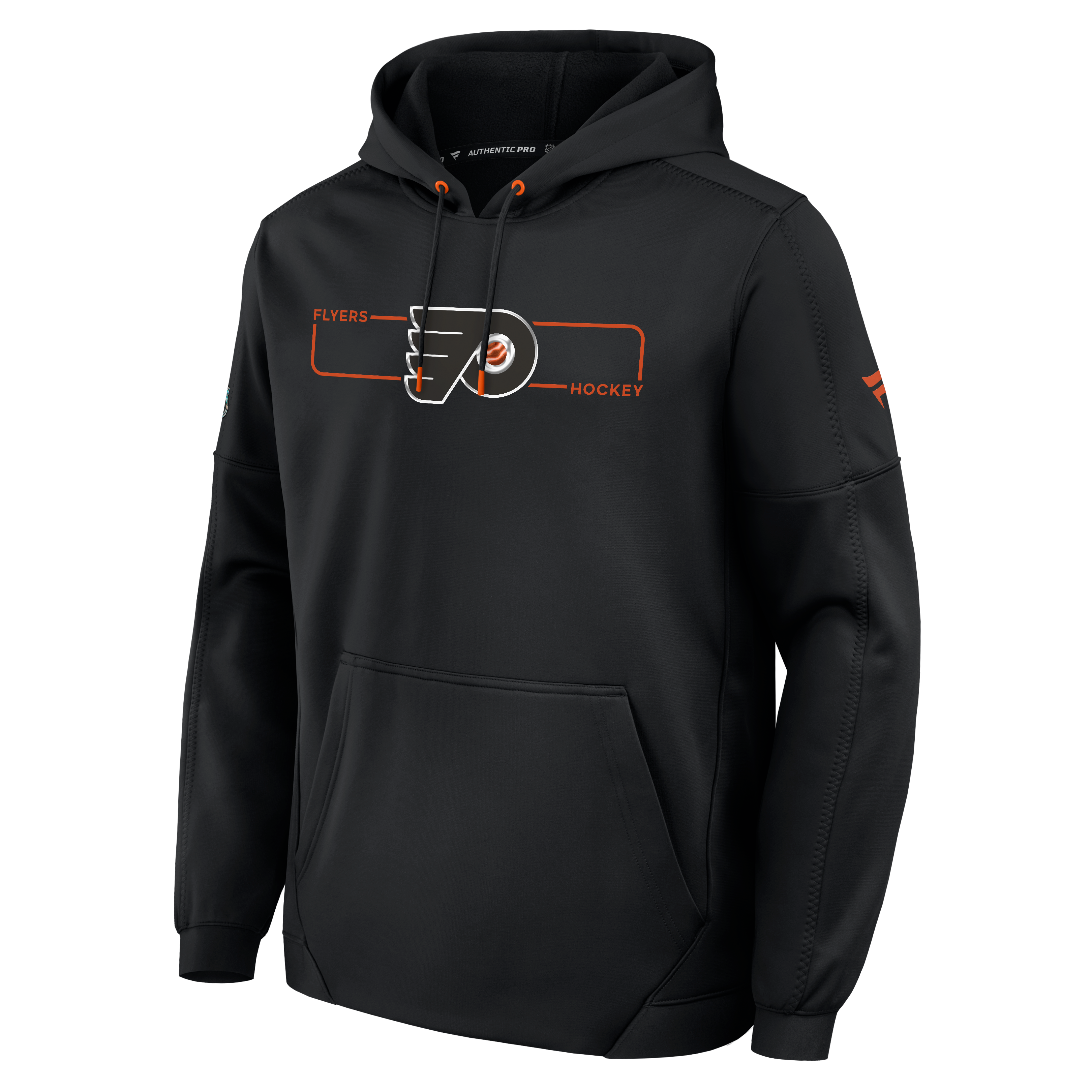 Sweat à capuche polaire authentique Pro Rink des Flyers de Philadelphie, noir, pour homme, la marque Fanatics.