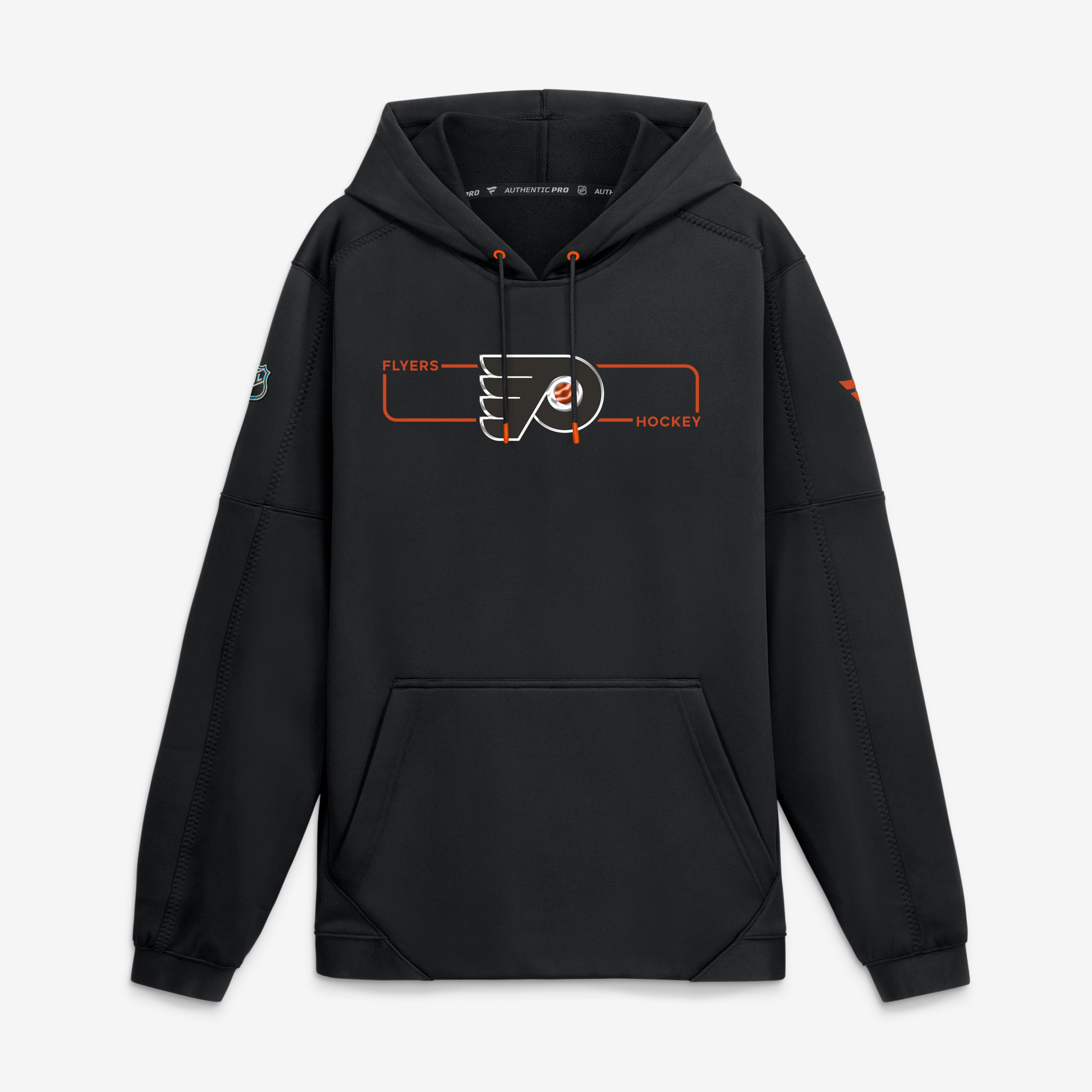 Sweat à capuche polaire authentique Pro Rink des Flyers de Philadelphie, noir, pour homme, la marque Fanatics.