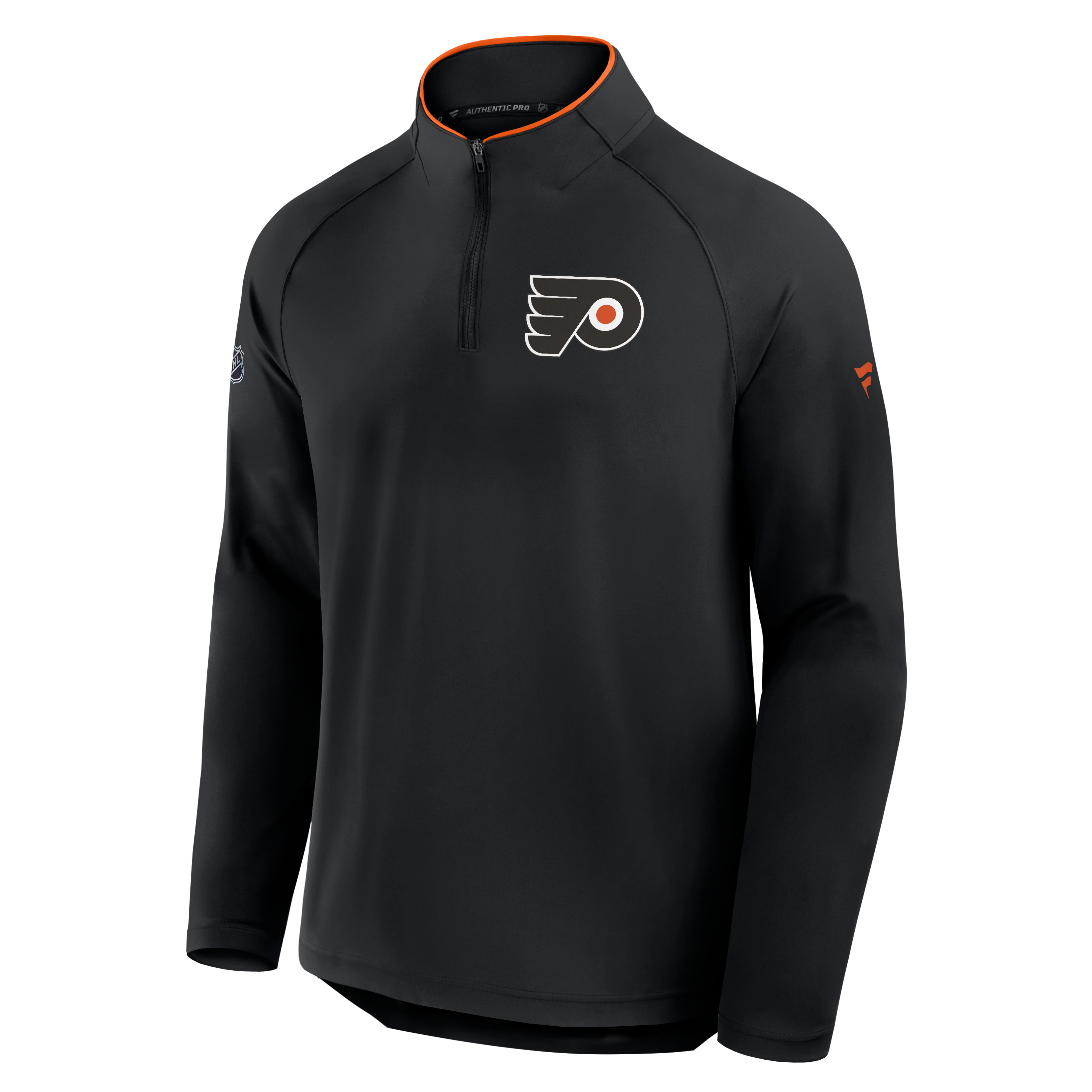 Men's Fanatics Black Philadelphia Flyers Authentic Pro Rink Lightweight Quarter-Zip Pullover