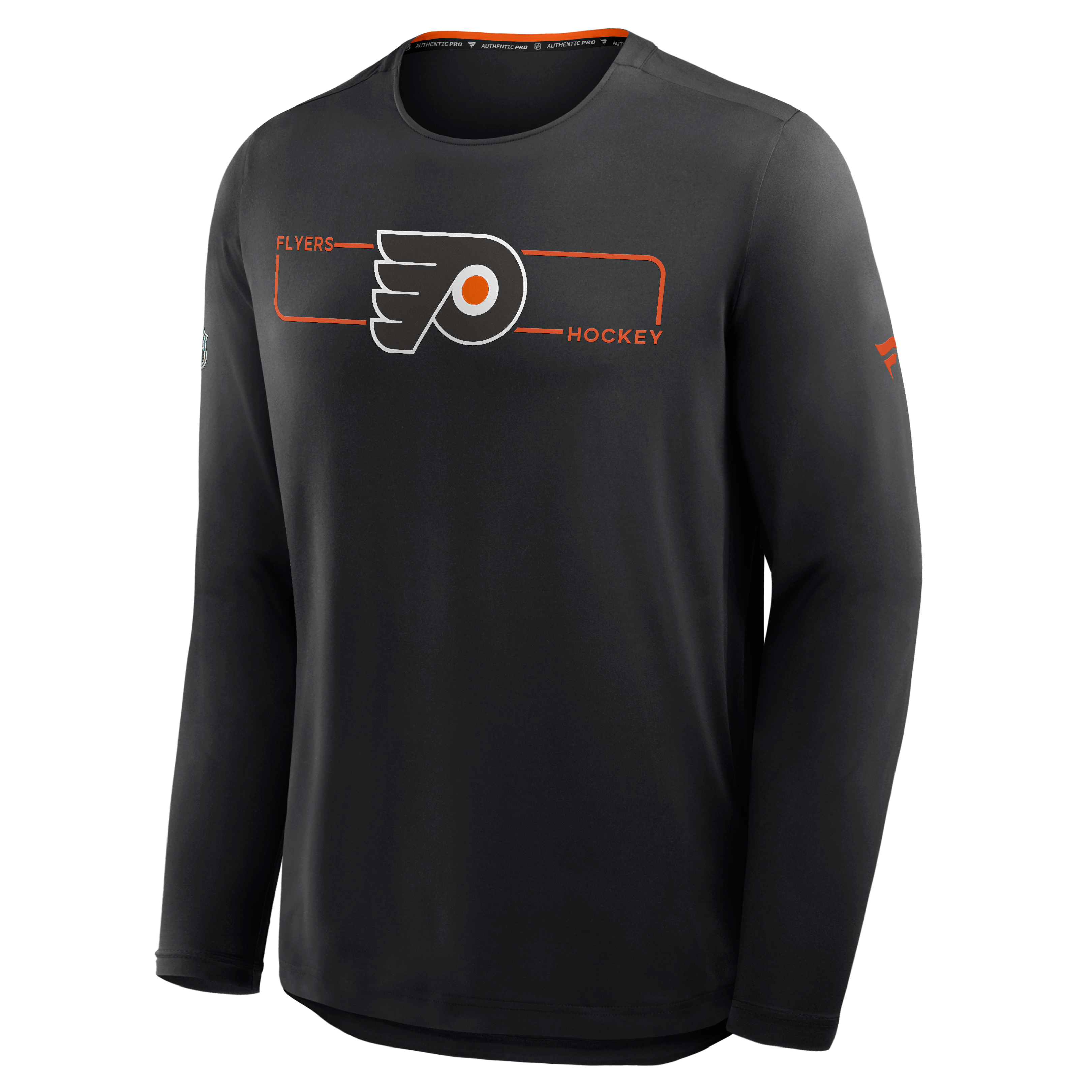 Men's Fanatics Black Philadelphia Flyers Authentic Pro Rink Tech Long Sleeve T-Shirt
