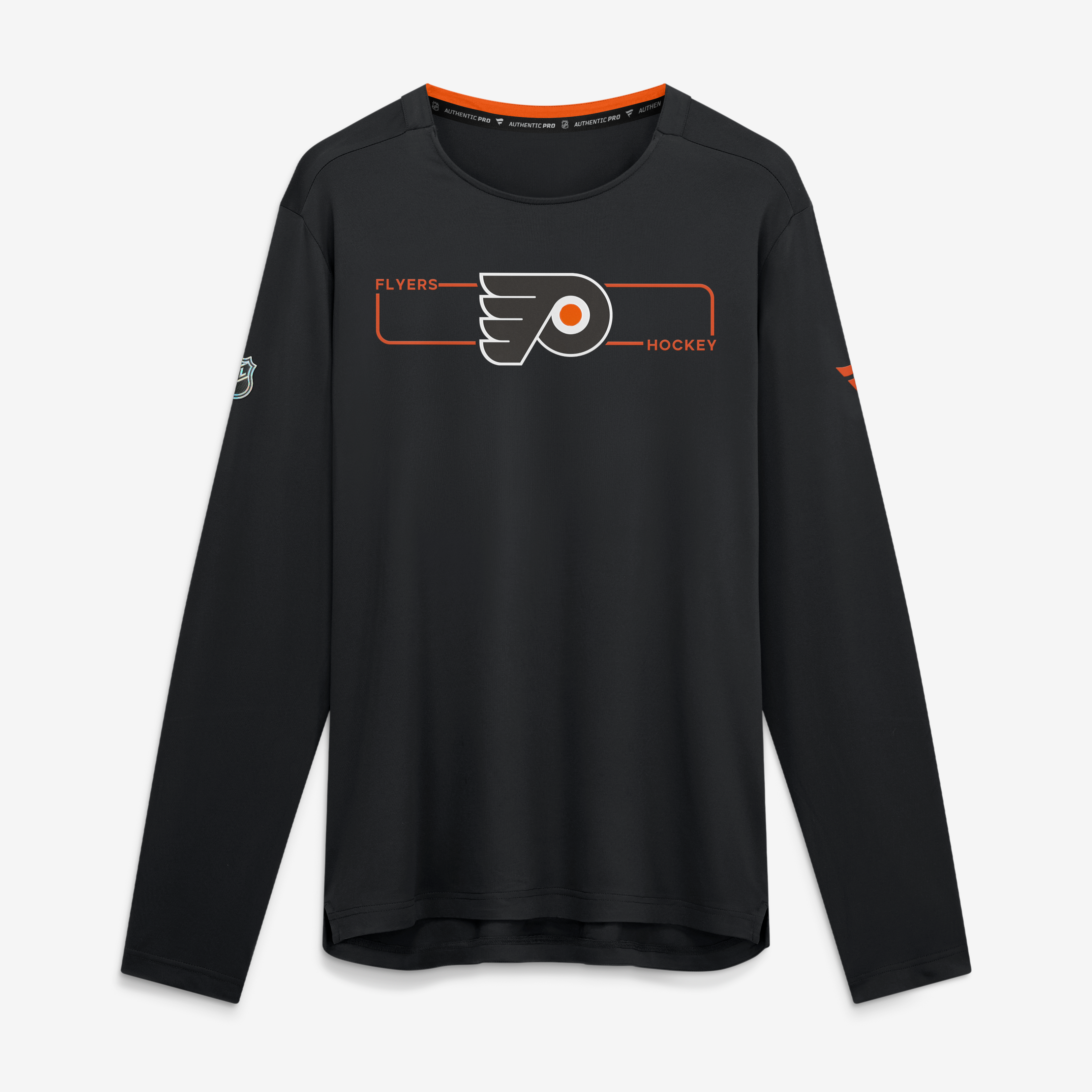 T-shirt à manches longues authentique Pro Rink Tech Philadelphia Flyers noir pour homme de Fanatics