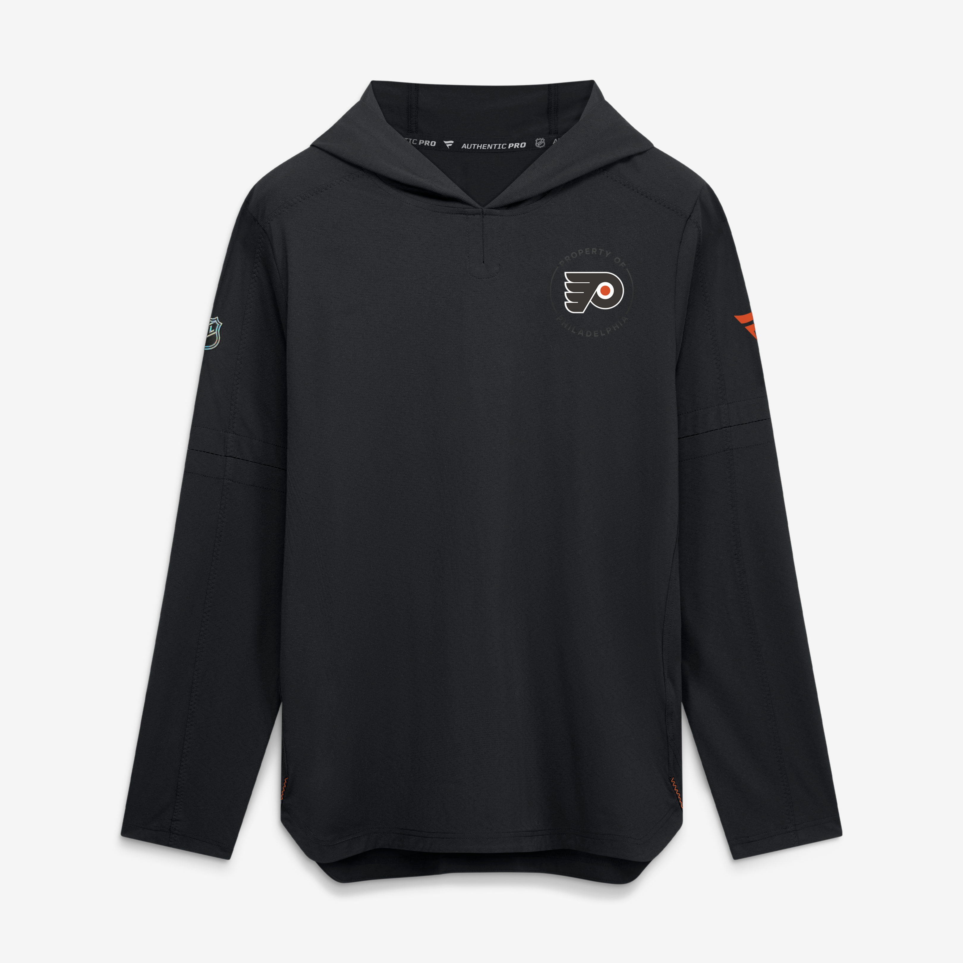 Sweat à capuche léger authentique Pro Train Philadelphia Flyers noir pour homme de Fanatics