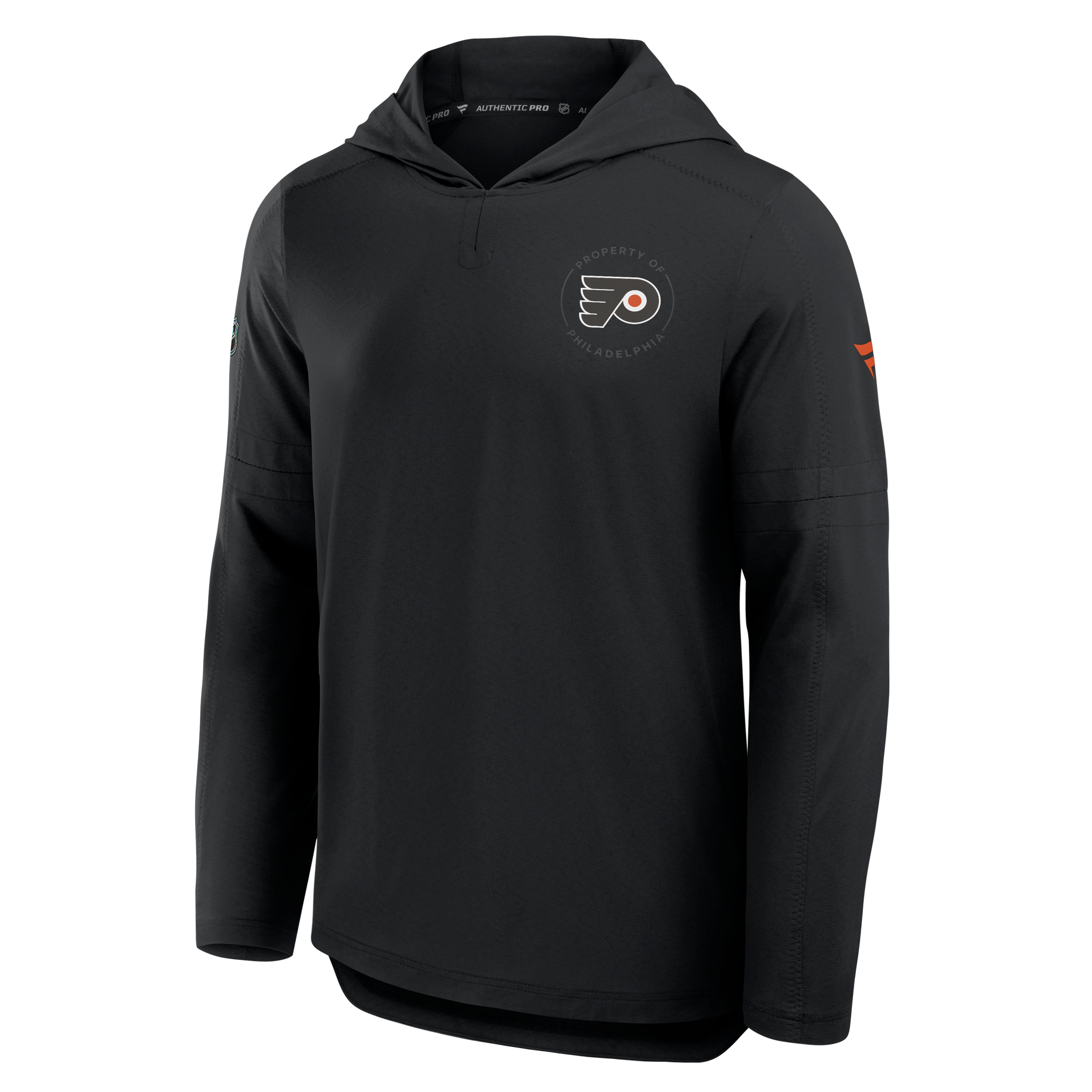 Sweat à capuche léger authentique Pro Train Philadelphia Flyers noir pour homme de Fanatics