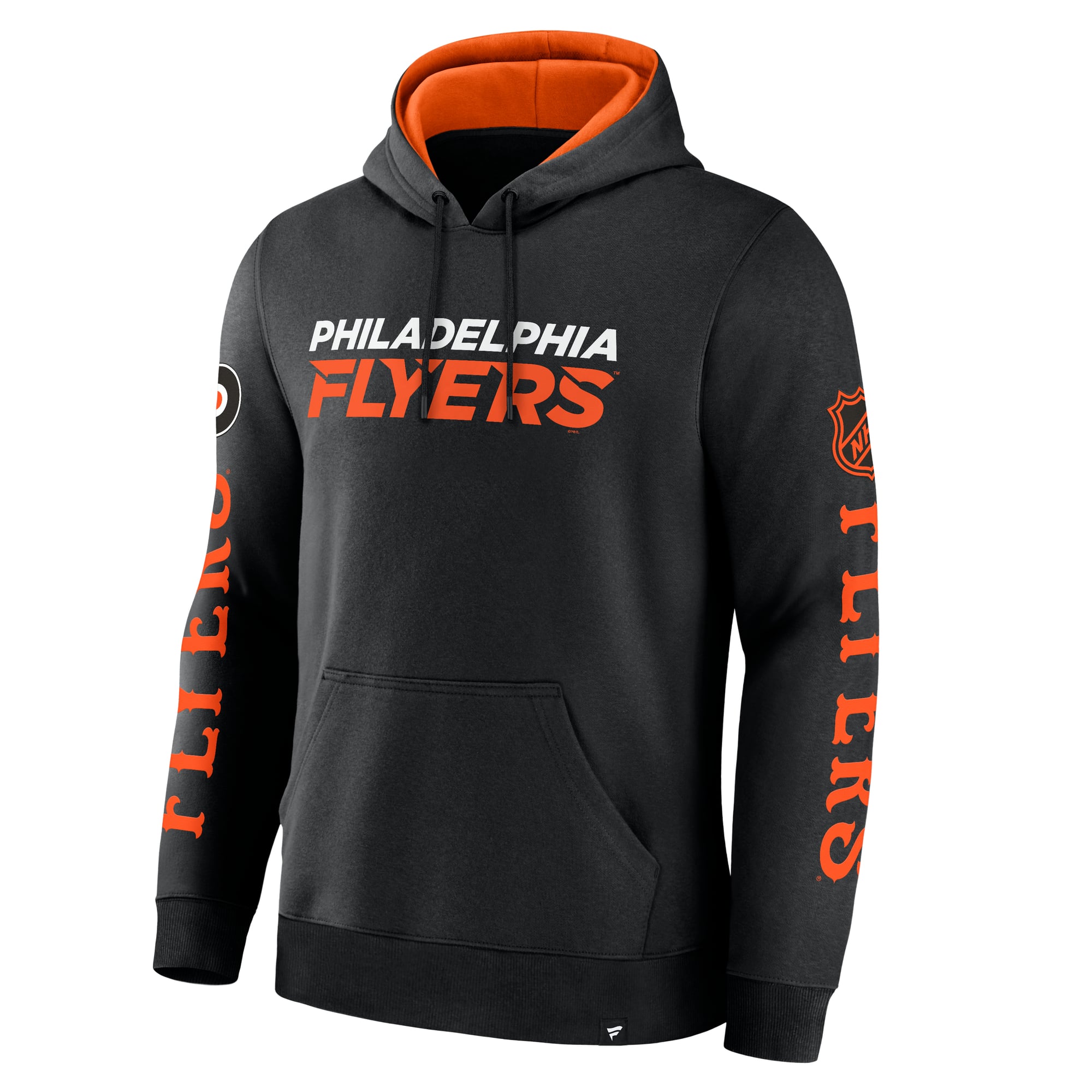 Men's Fanatics Black Philadelphia Flyers Big City Legacy Fleece Pullover Hoodie