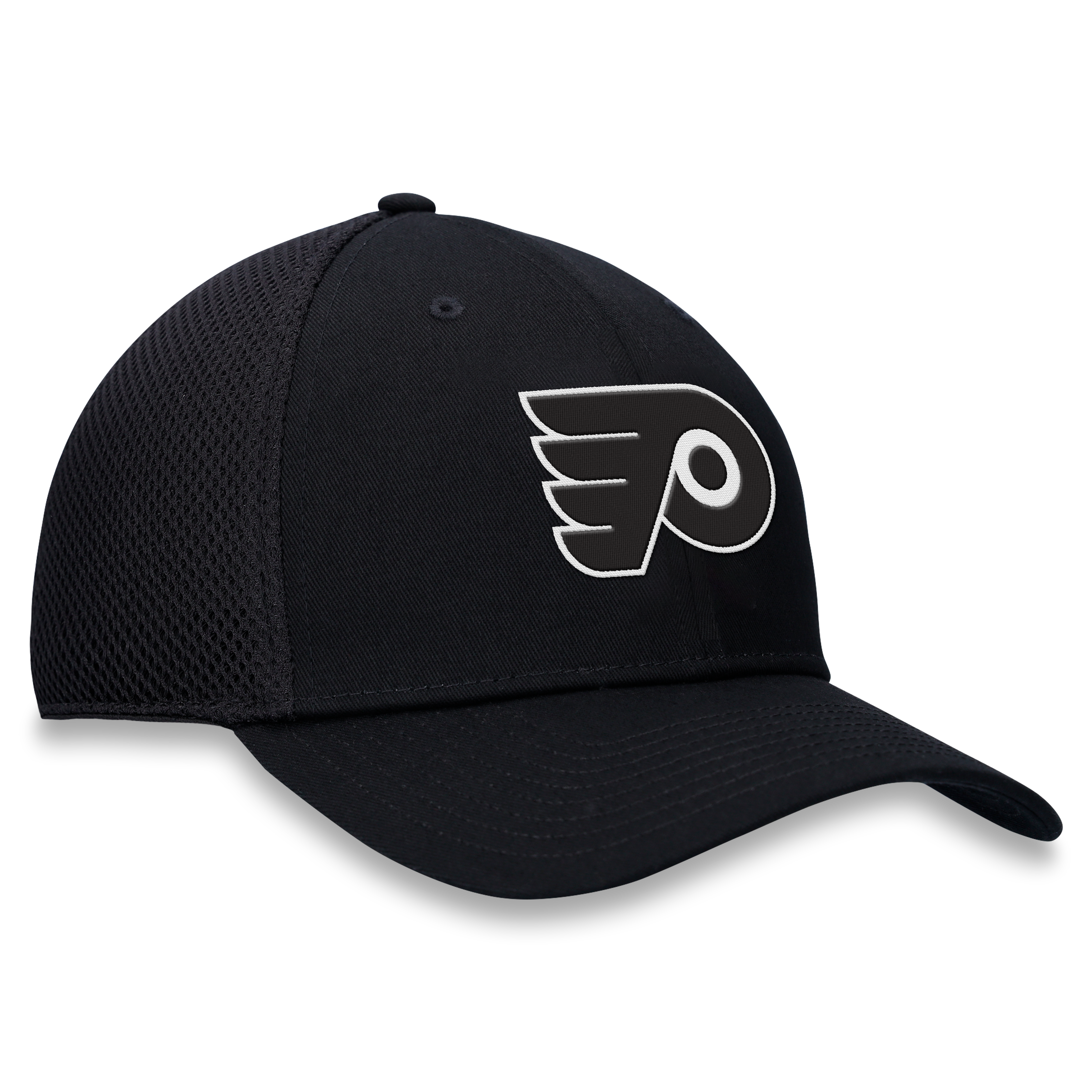 Men's Fanatics  Black Philadelphia Flyers Tonal Meshback Stretch Hat