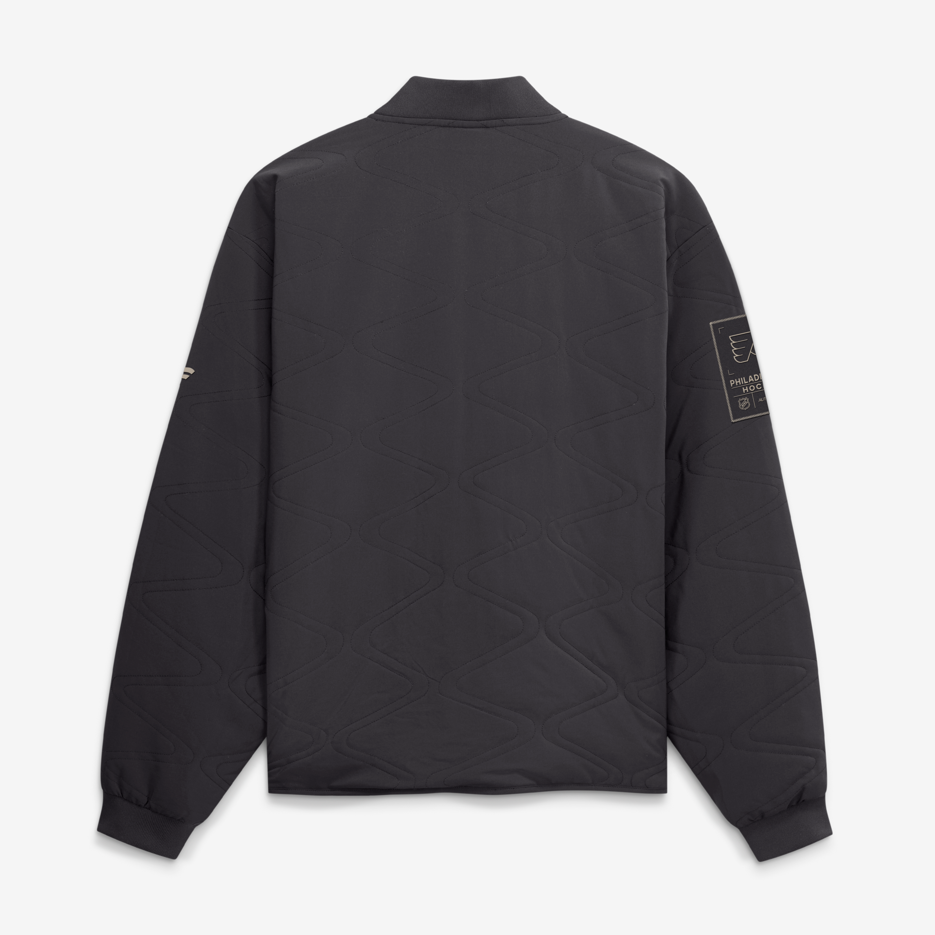 Veste bomber authentique Pro Road Fanatics pour homme, couleur anthracite, Philadelphia Flyers